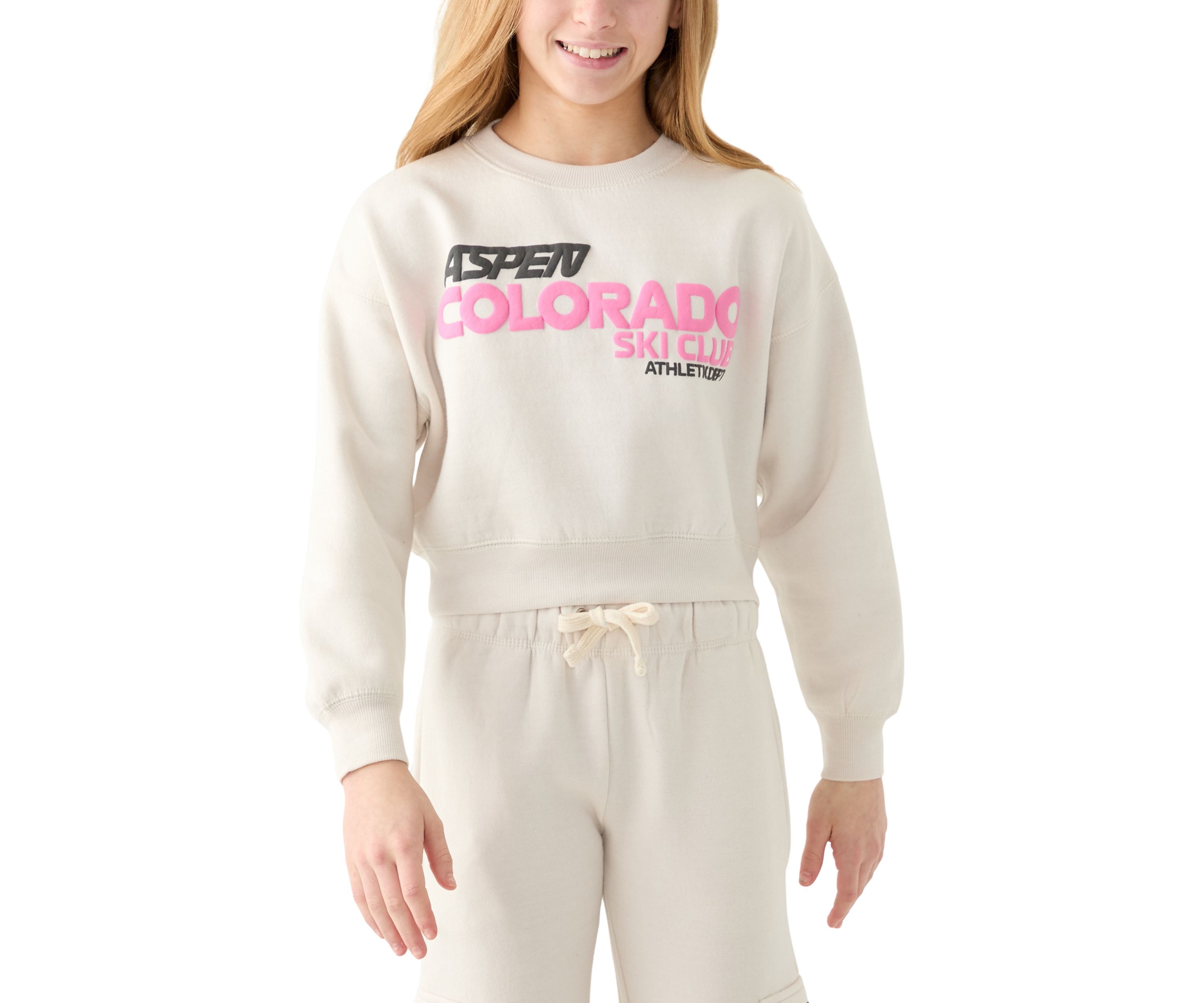 Girls 7-16 Colorado Ski Club Crew Neck Pullover