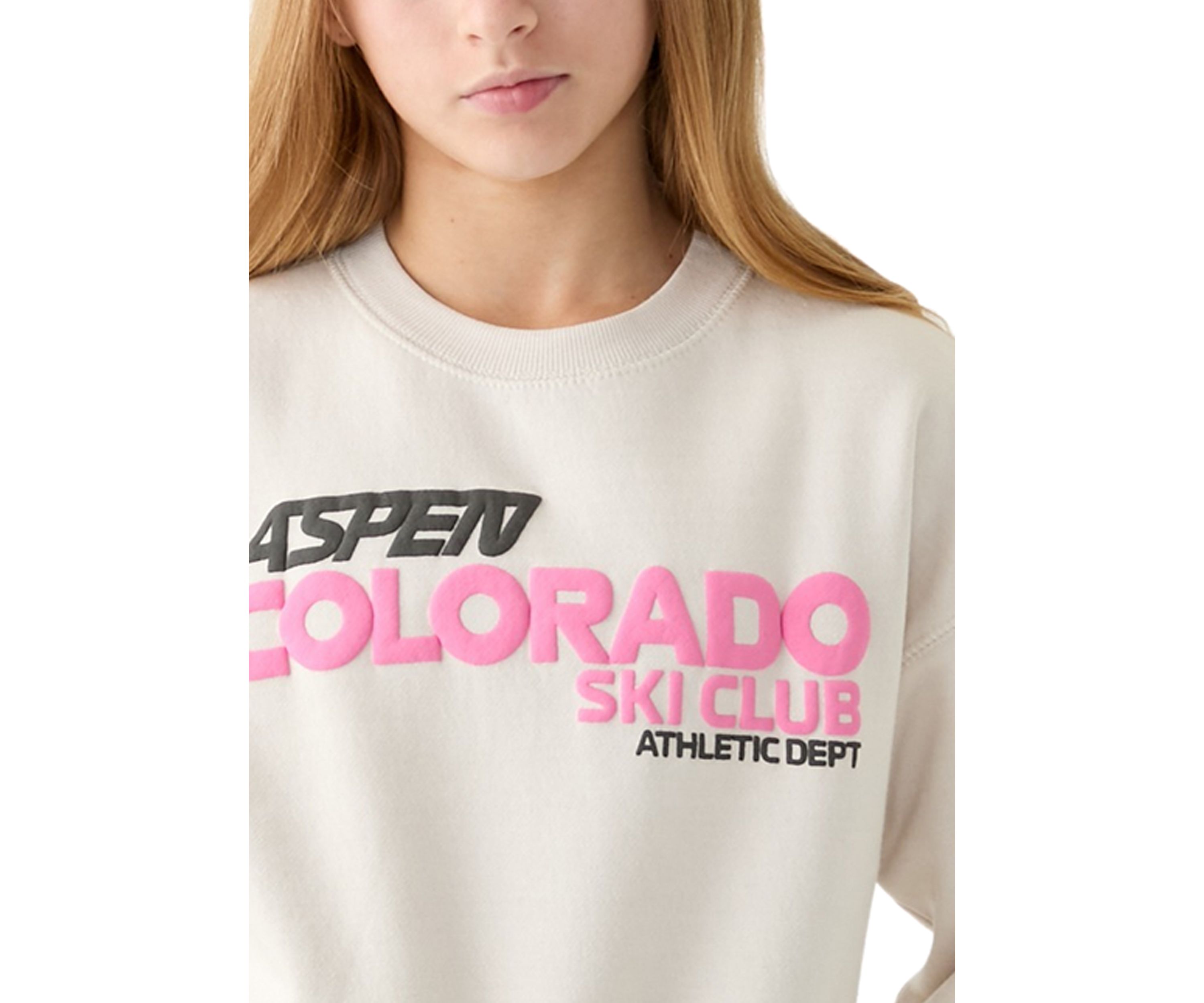 Girls 7-16 Colorado Ski Club Crew Neck Pullover