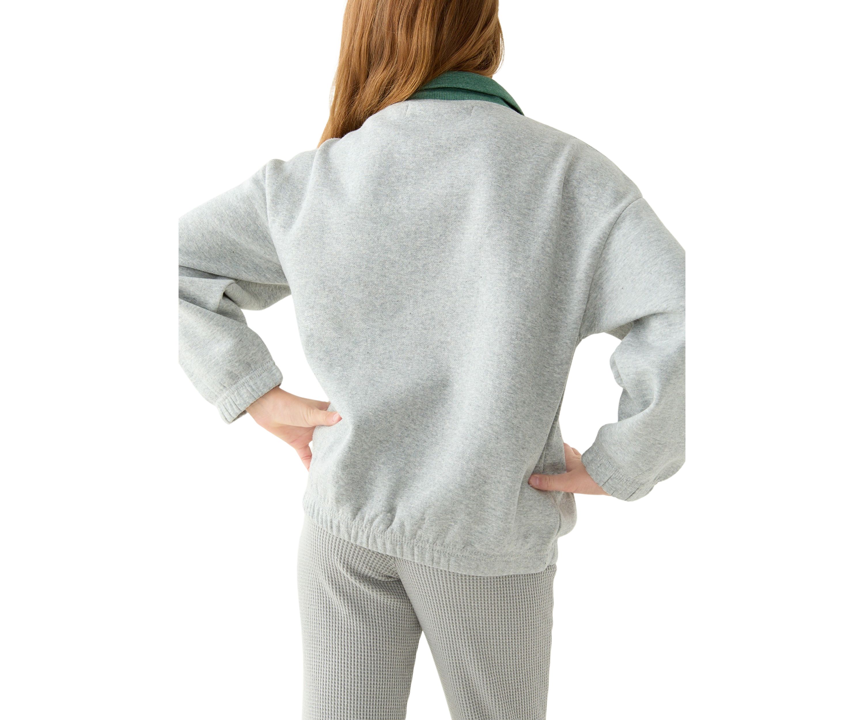 Girls 7-16 New York City Varsity Collared Sweatshirt