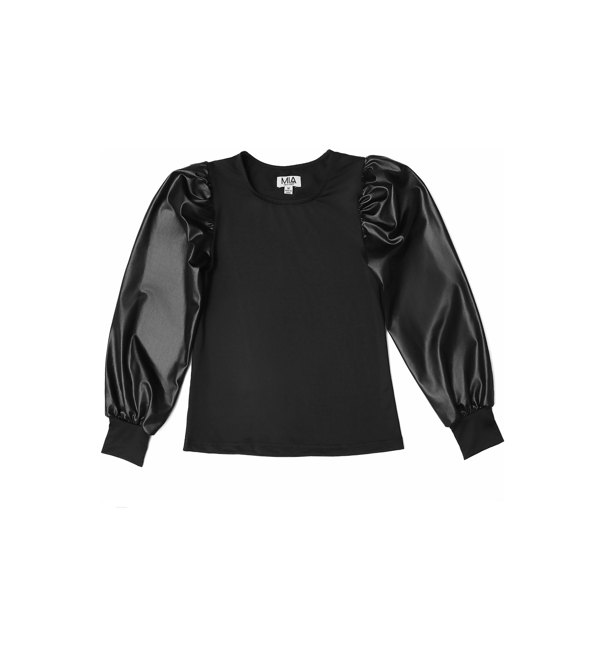 Girls 7-16 Metallic Long Sleeve Top