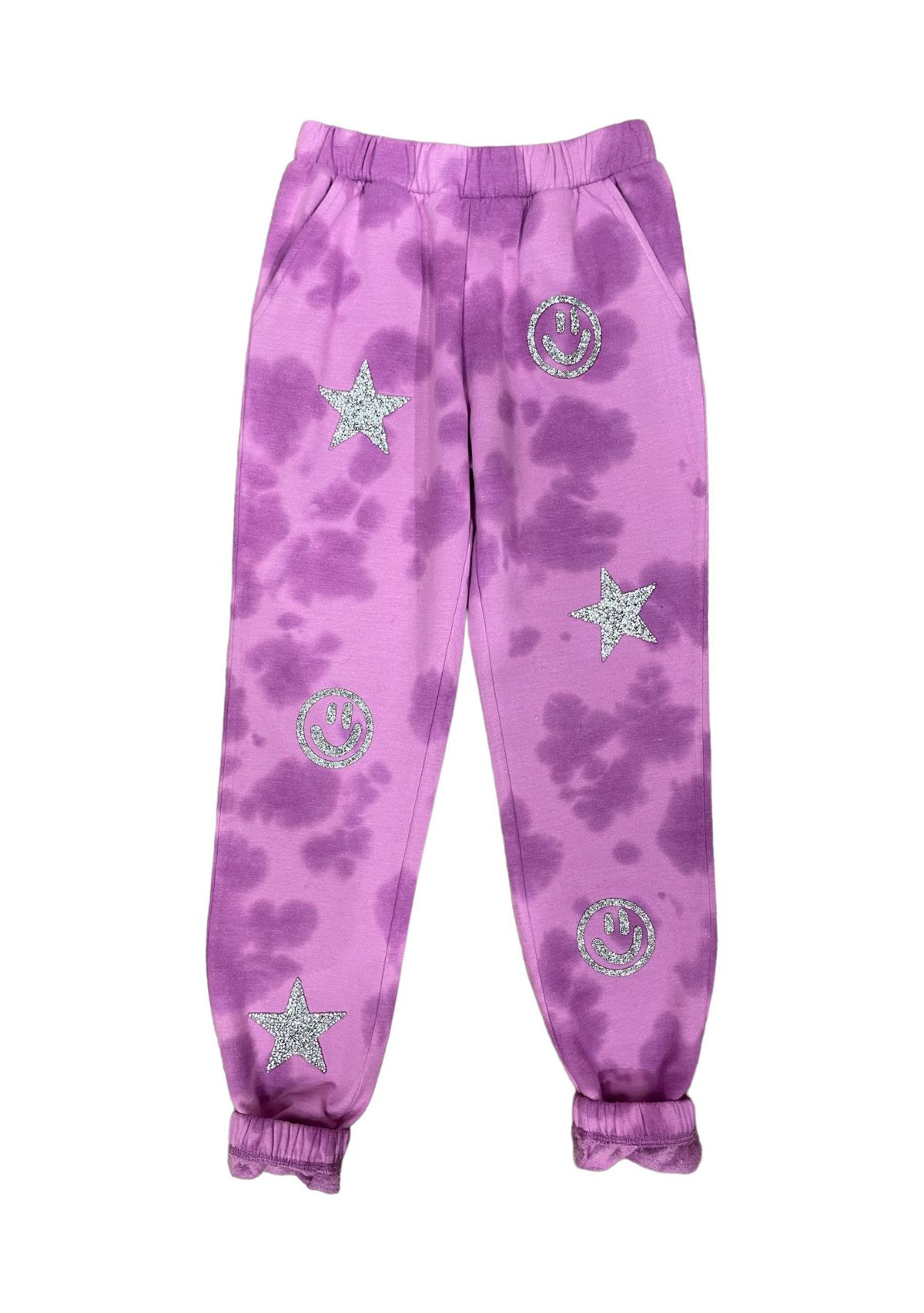 Girls 7-16 Acid Wash Icon Printed Sweatpants