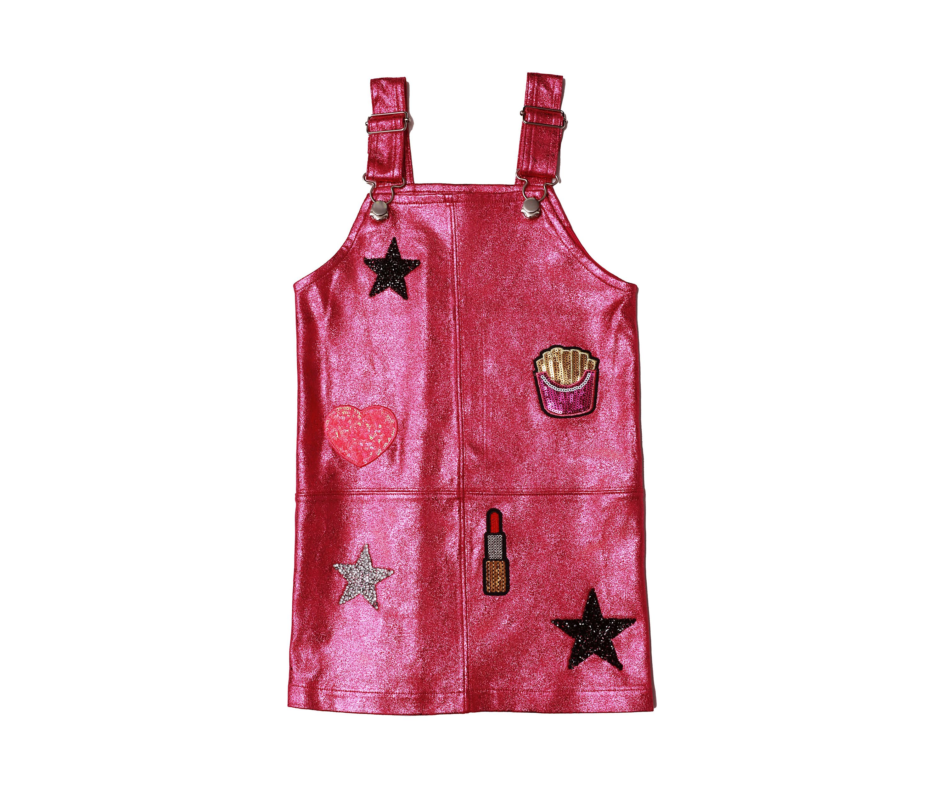 Girls 7-16 Icon Appliqué Overall Dress