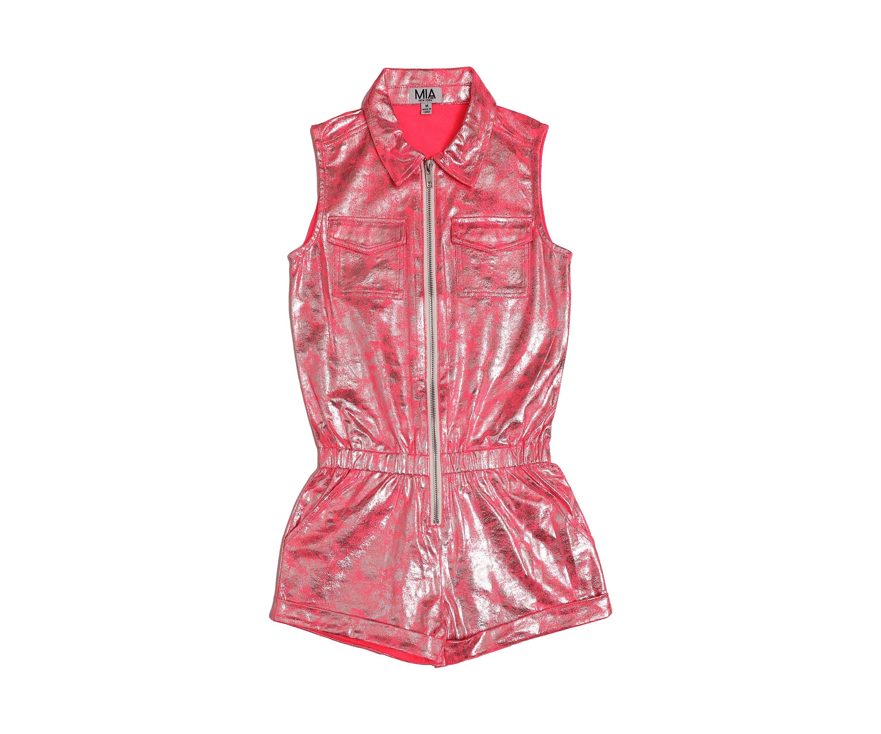 Girls 7-16 Faux Leather Romper 