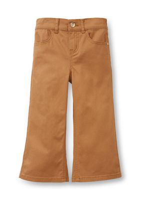 Crown & Ivy Girls 4-6x Twill Wide Leg Cropped Pants