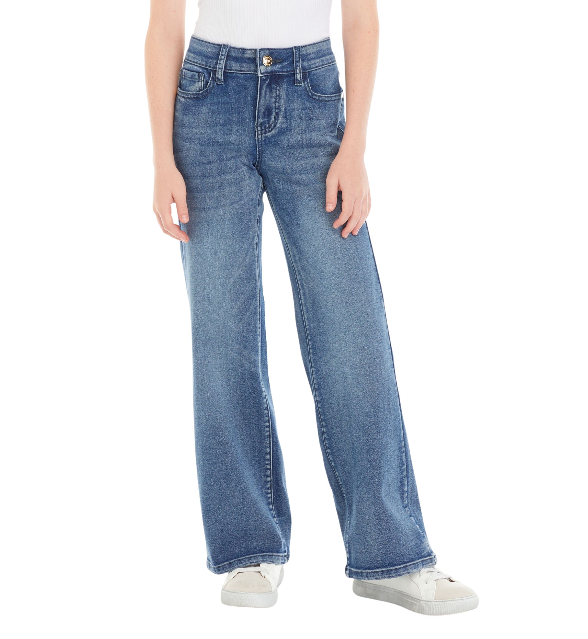 Girls 7-16 Wide Leg Denim Jeans
