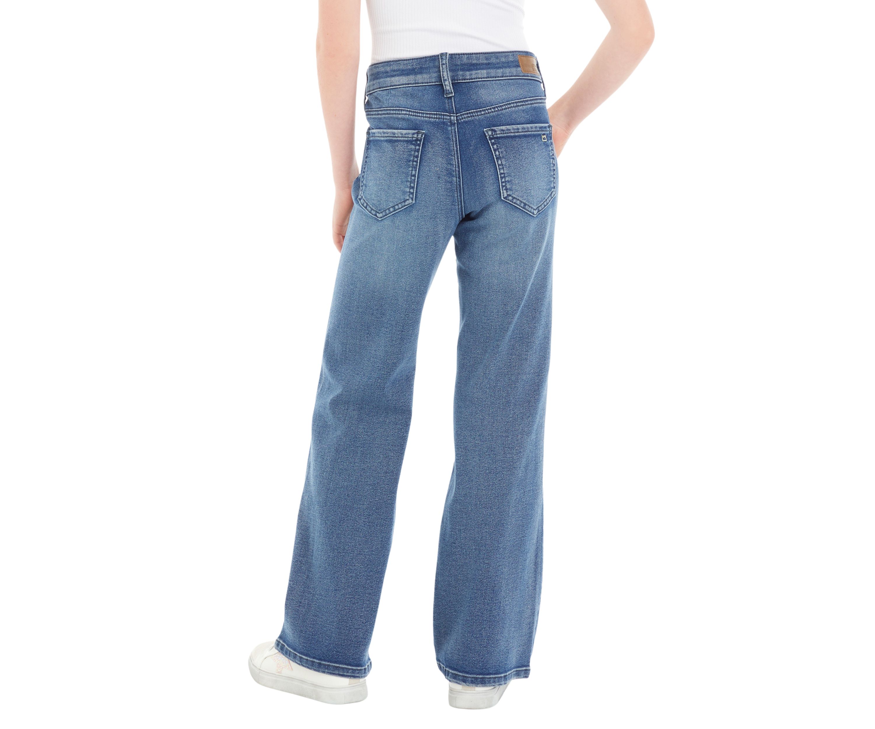 Girls 7-16 Wide Leg Denim Jeans