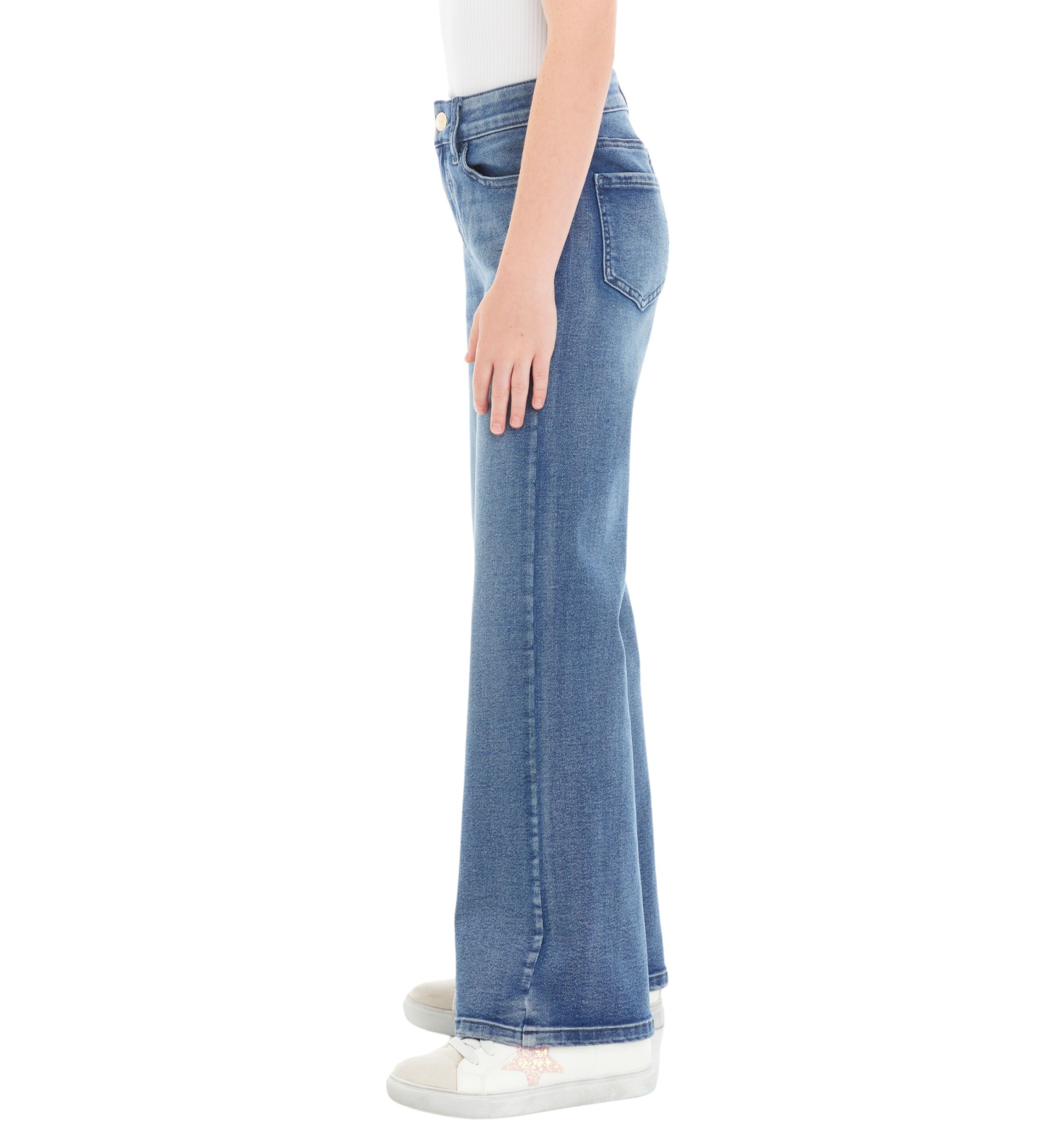 Girls 7-16 Wide Leg Denim Jeans