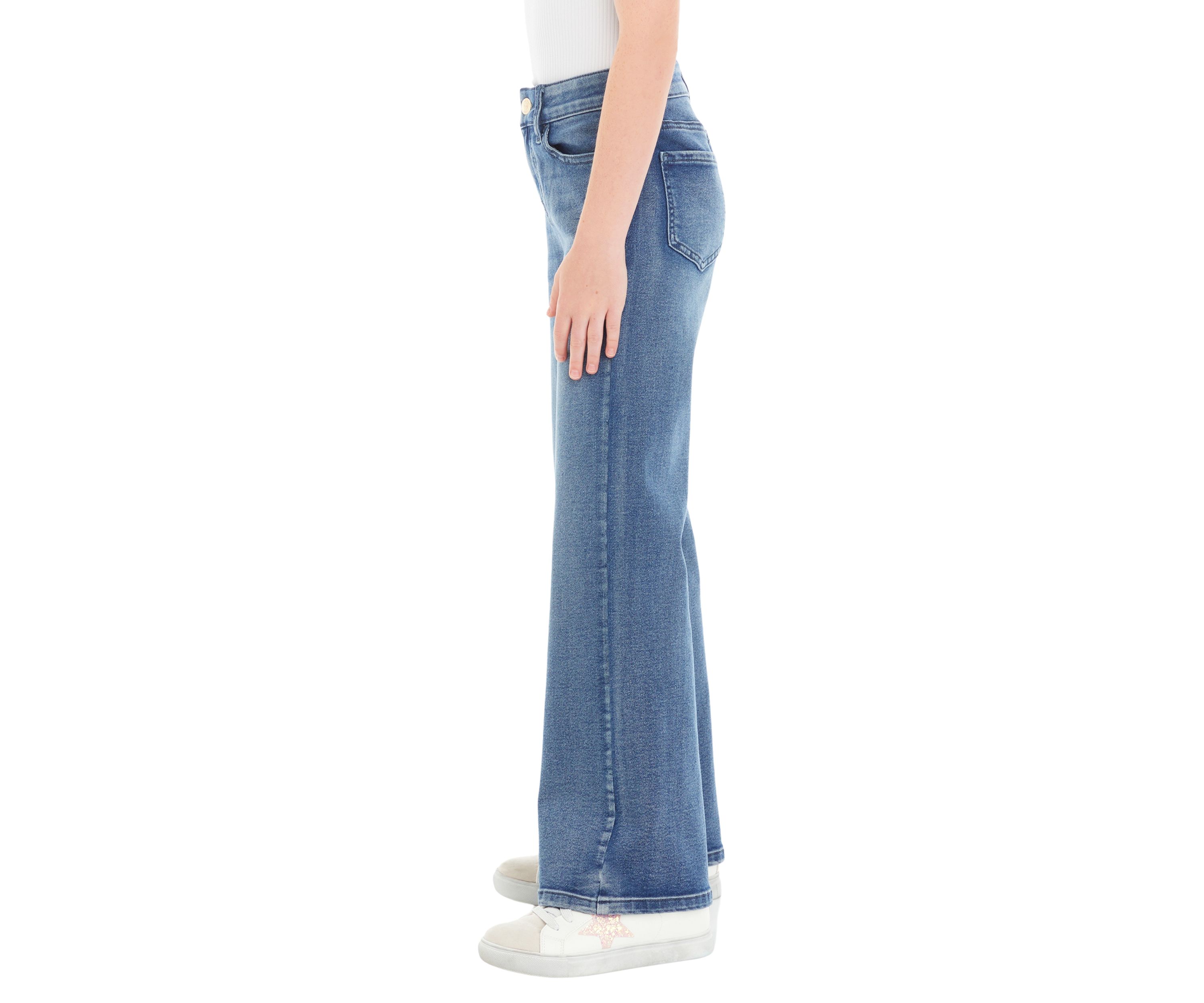 Girls 7-16 Wide Leg Denim Jeans