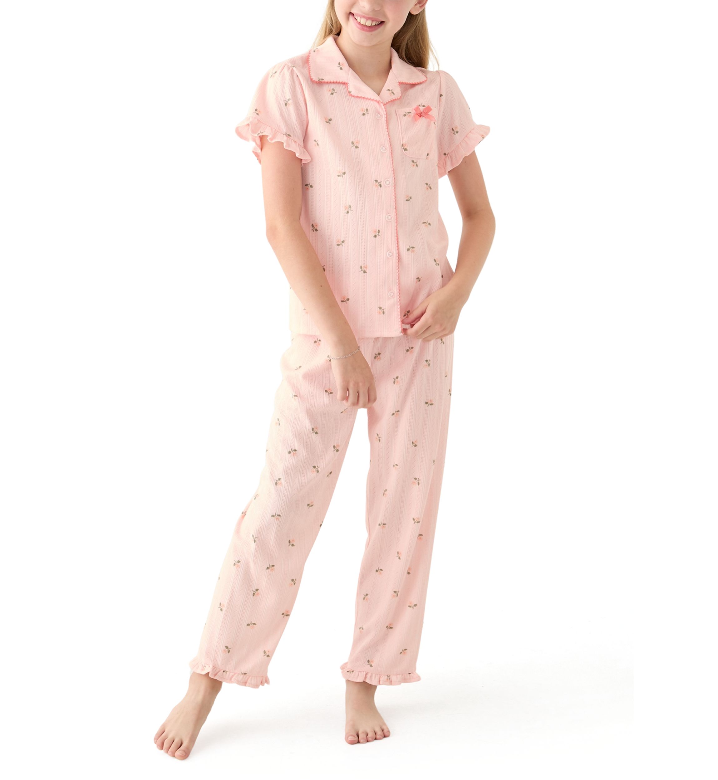 Girls 4-6x 3 Piece Pointelle Sleep Set