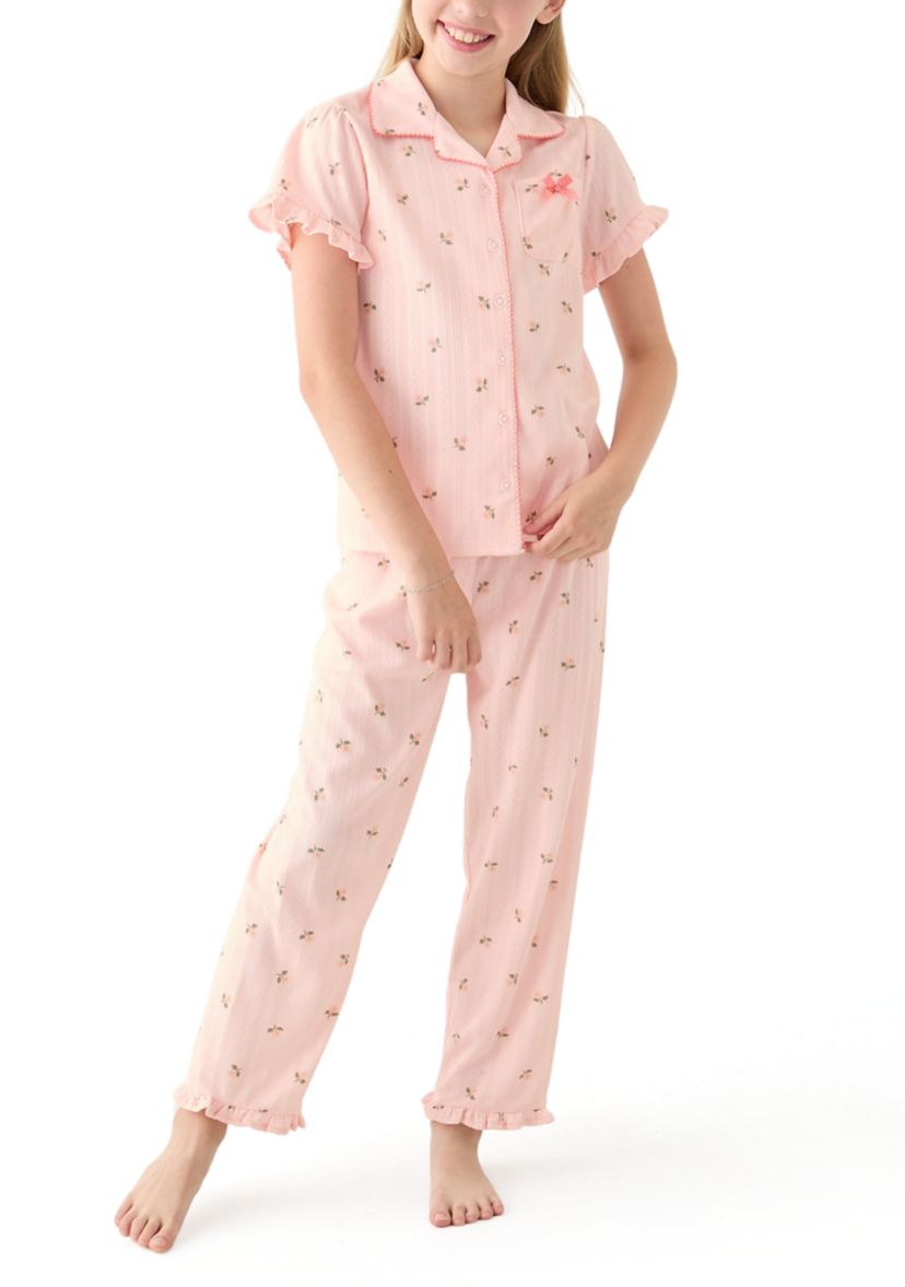 Girls 4-6x 3 Piece Pointelle Sleep Set