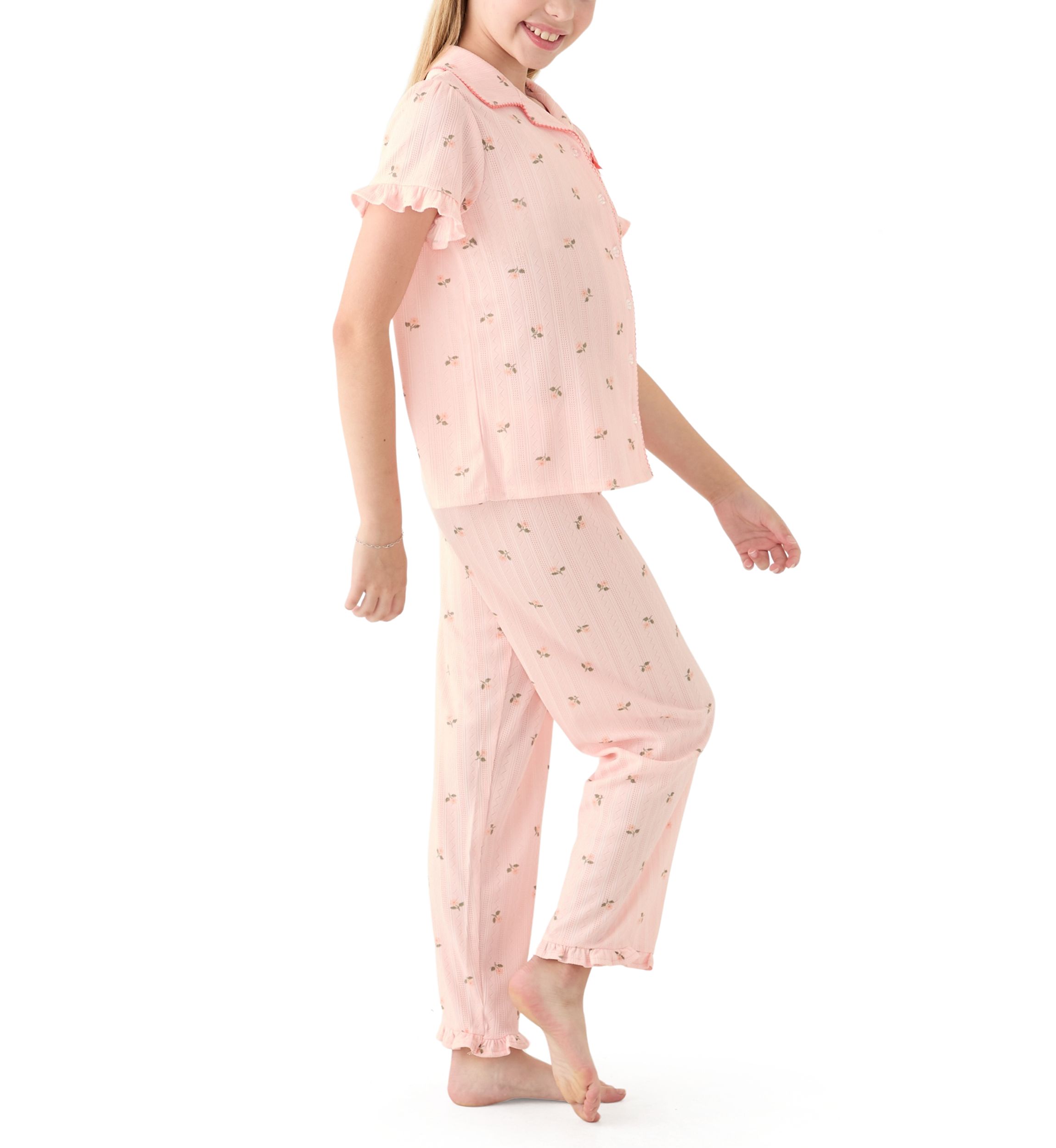 Girls 4-6x 3 Piece Pointelle Sleep Set