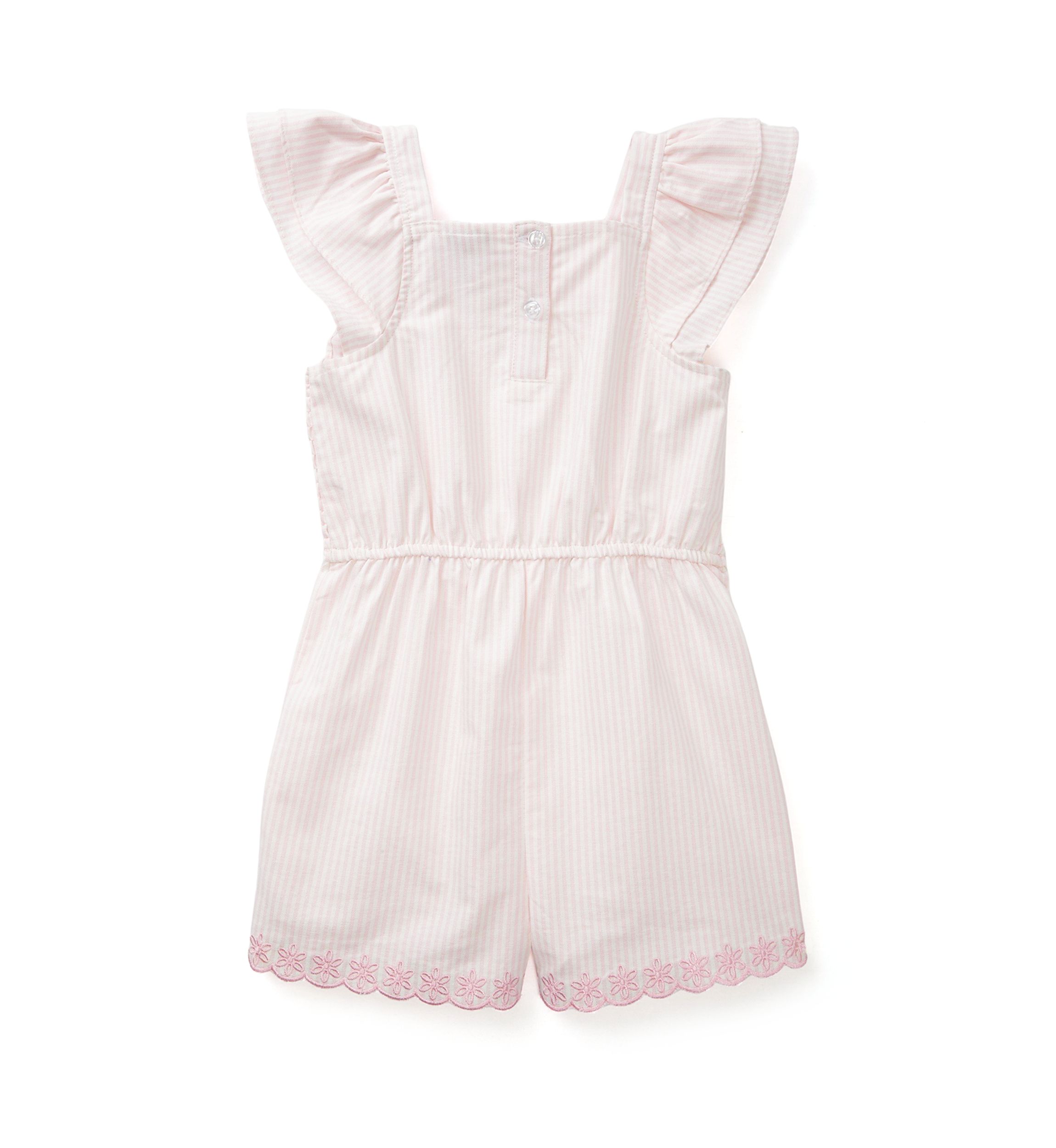 Girls 4-6x Eyelet Smocked Romper Set