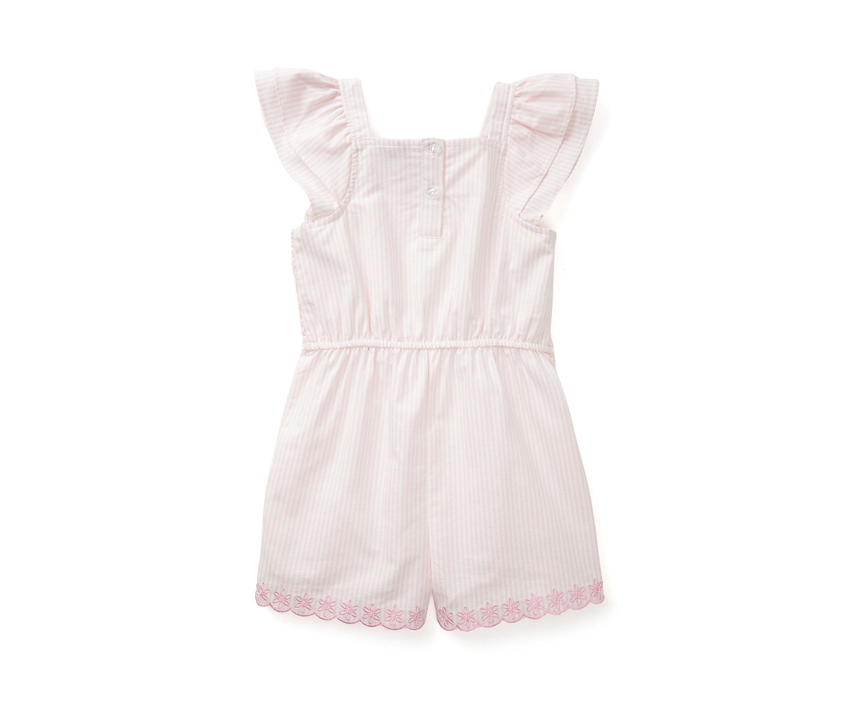 Girls 4-6x Eyelet Smocked Romper Set