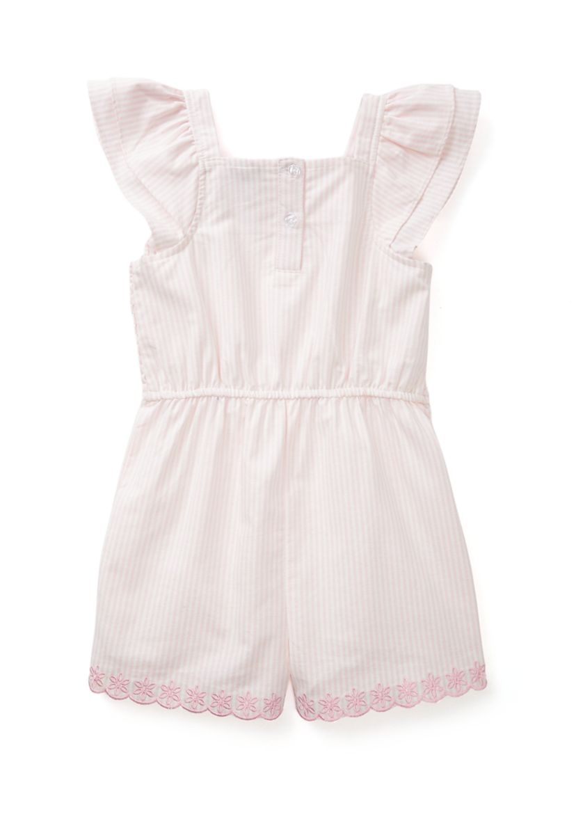 Girls 4-6x Eyelet Smocked Romper Set