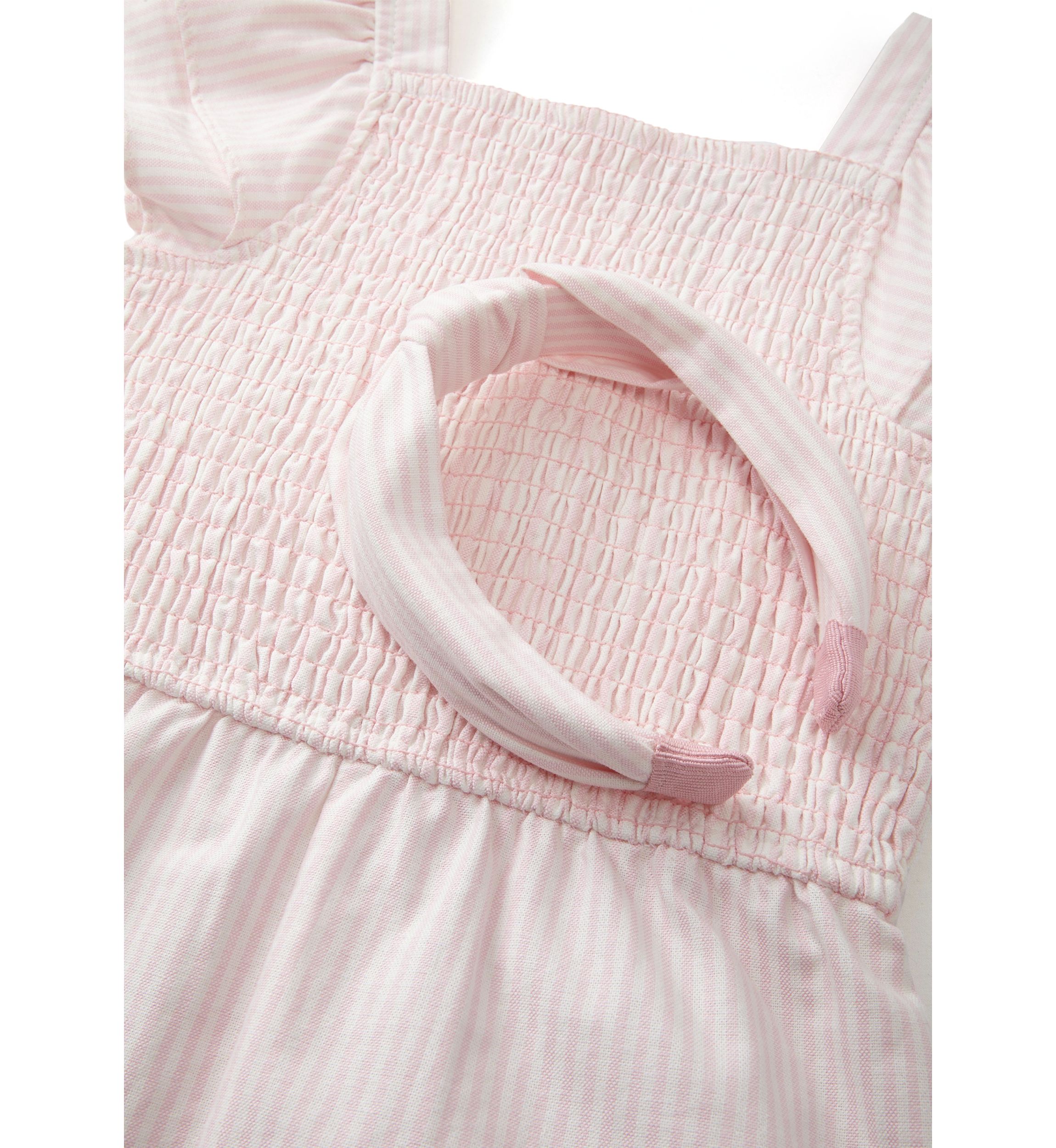 Girls 4-6x Eyelet Smocked Romper Set