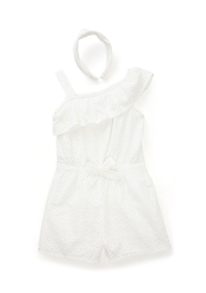 Girls 4-6x Romper and Headband Set