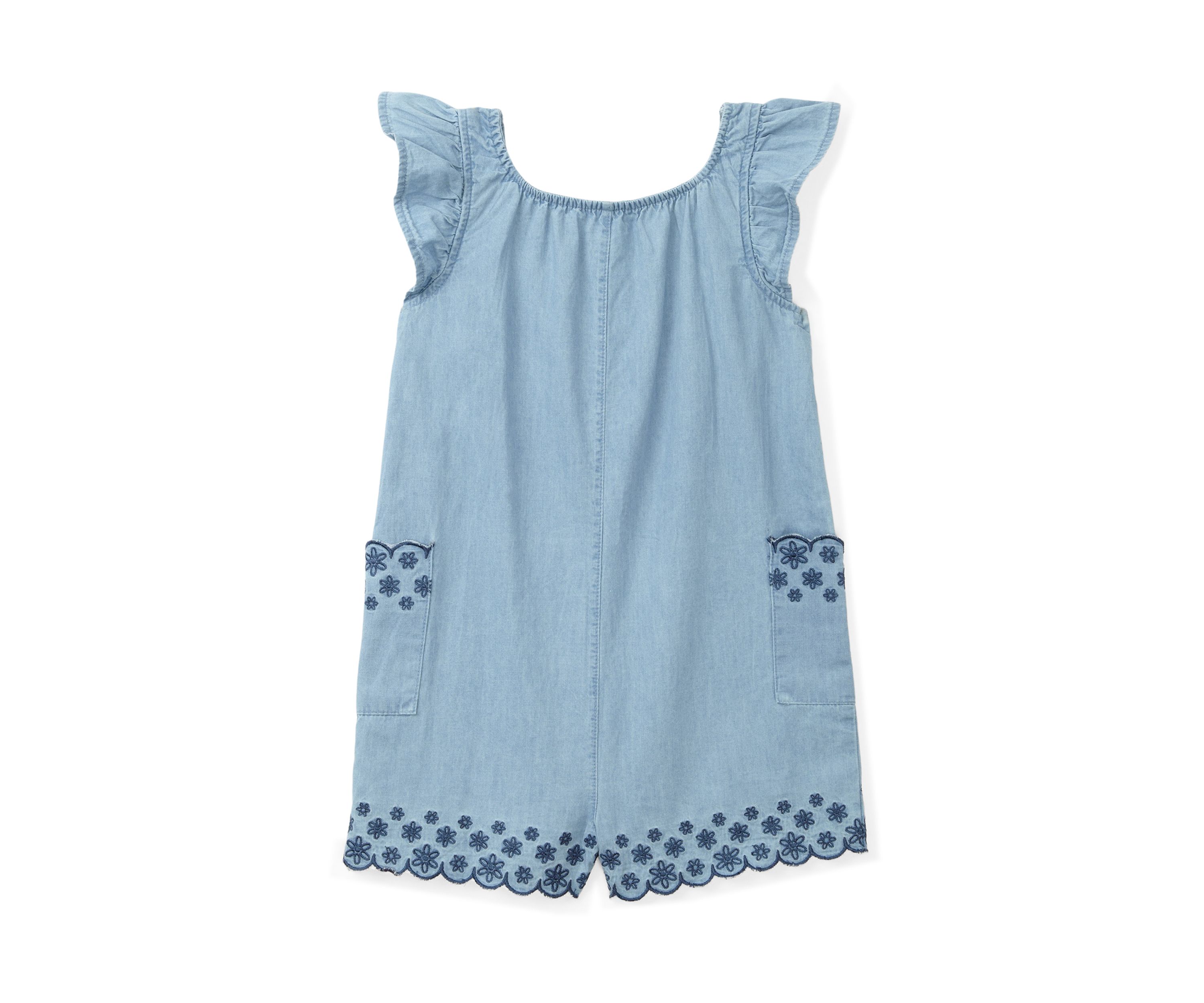 Girls 4-6x Chambray Romper