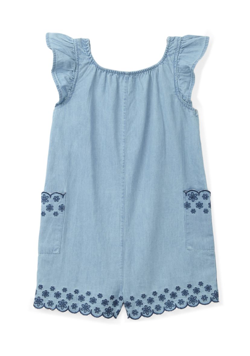 Girls 4-6x Chambray Romper