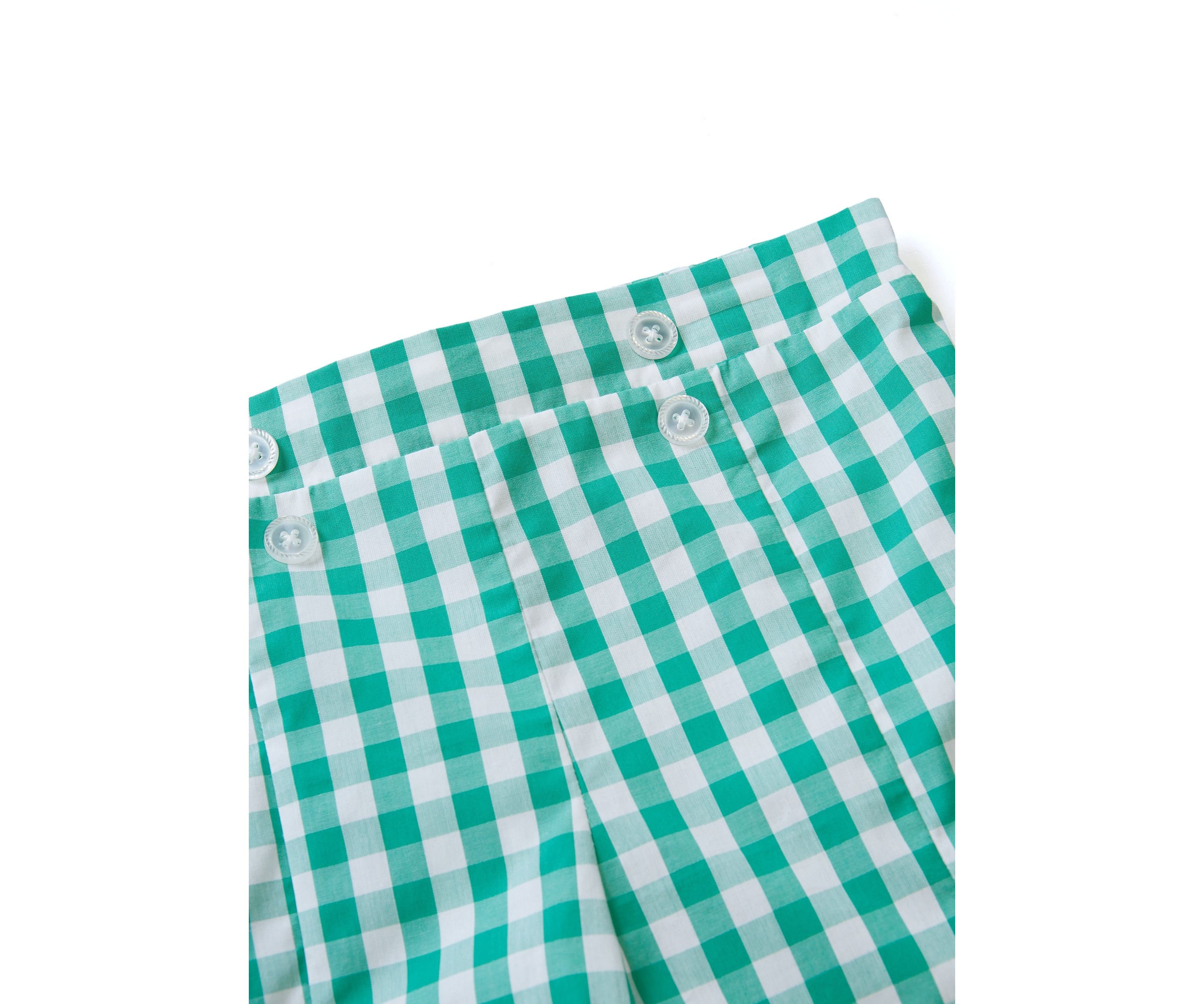 Girls 4-6x Eyelet Top and Gingham Skort Set