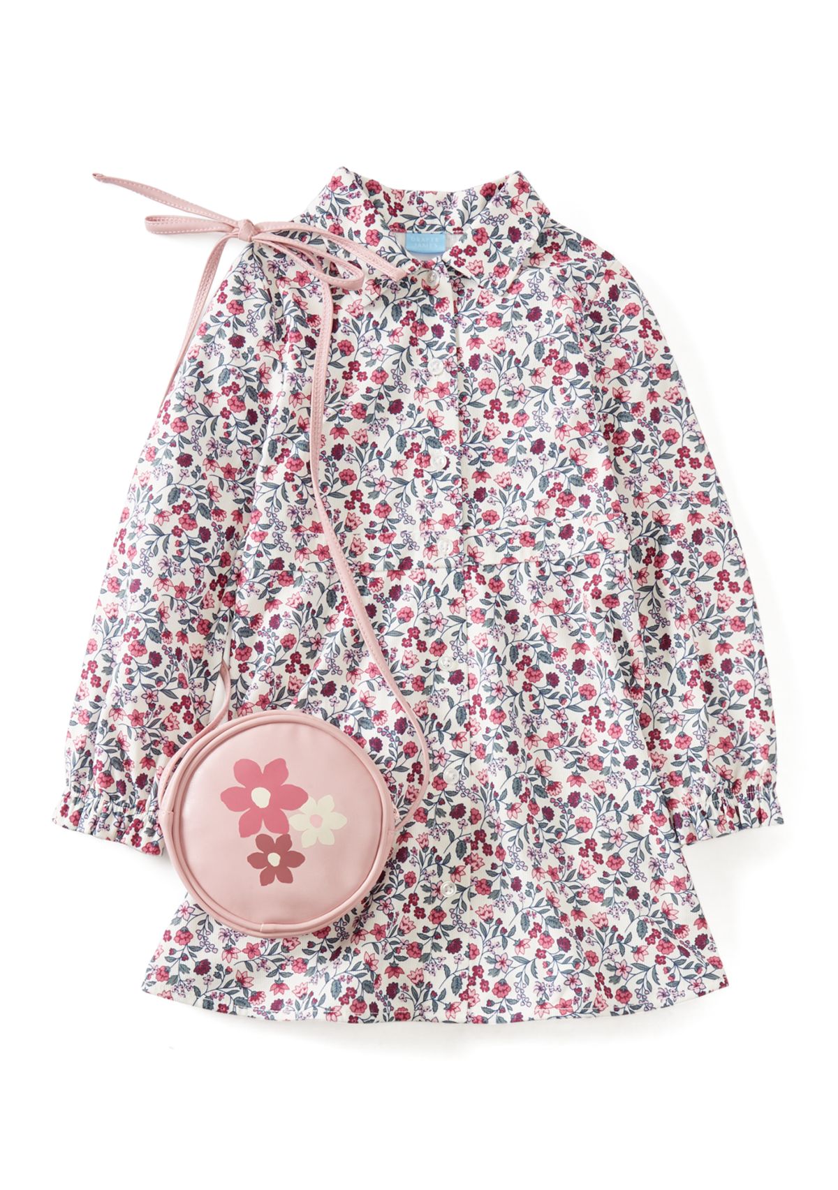 Girls 4-6x Corduroy Dress & Bag Set