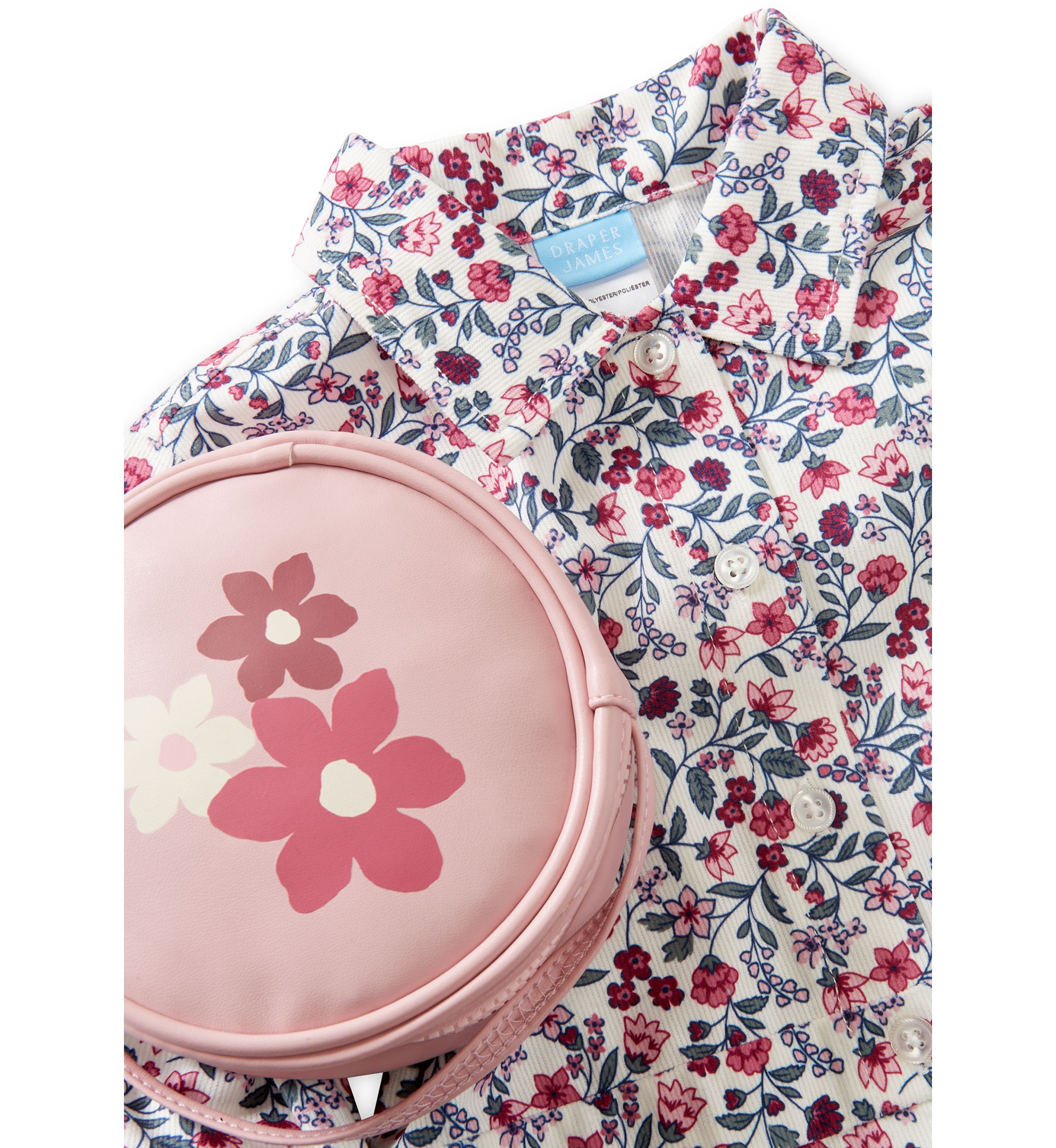 Girls 4-6x Corduroy Dress & Bag Set