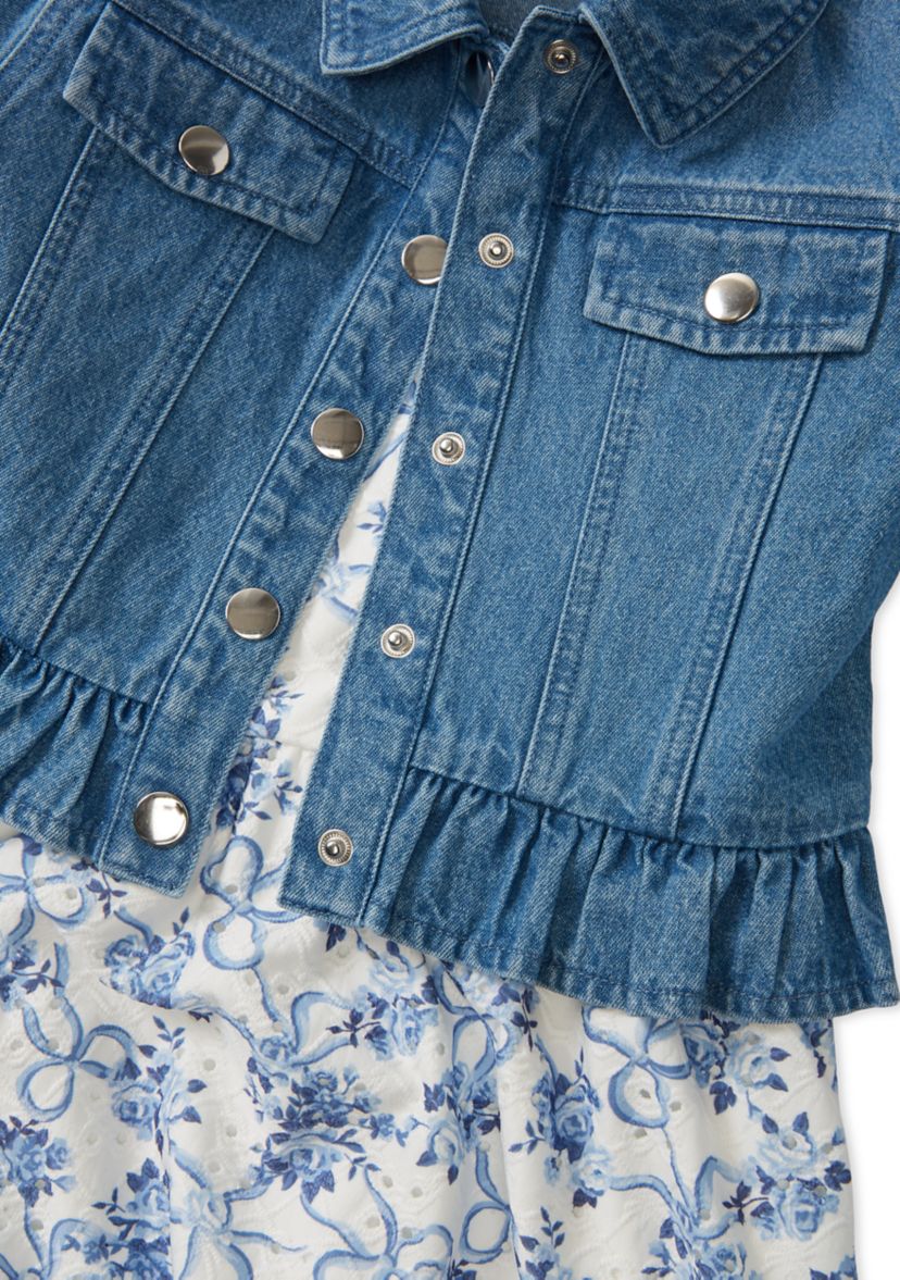 denim jacket dress set Cardella Premium Denim Jeans Gilet Dress and Jacket Two-Piece Set Two-Piece Denim  Jacket Dress Set- Trendyol