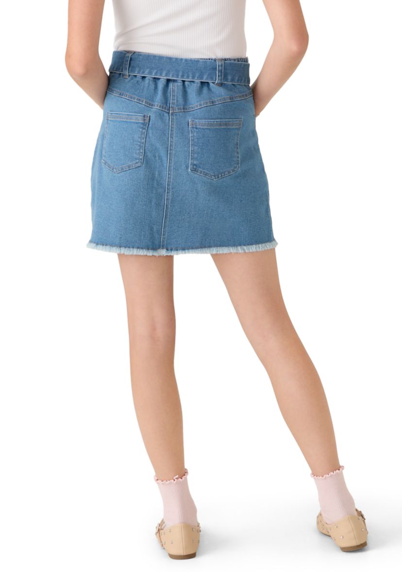 Derek Heart Girls 7-16 Belted Denim Skort | Belk