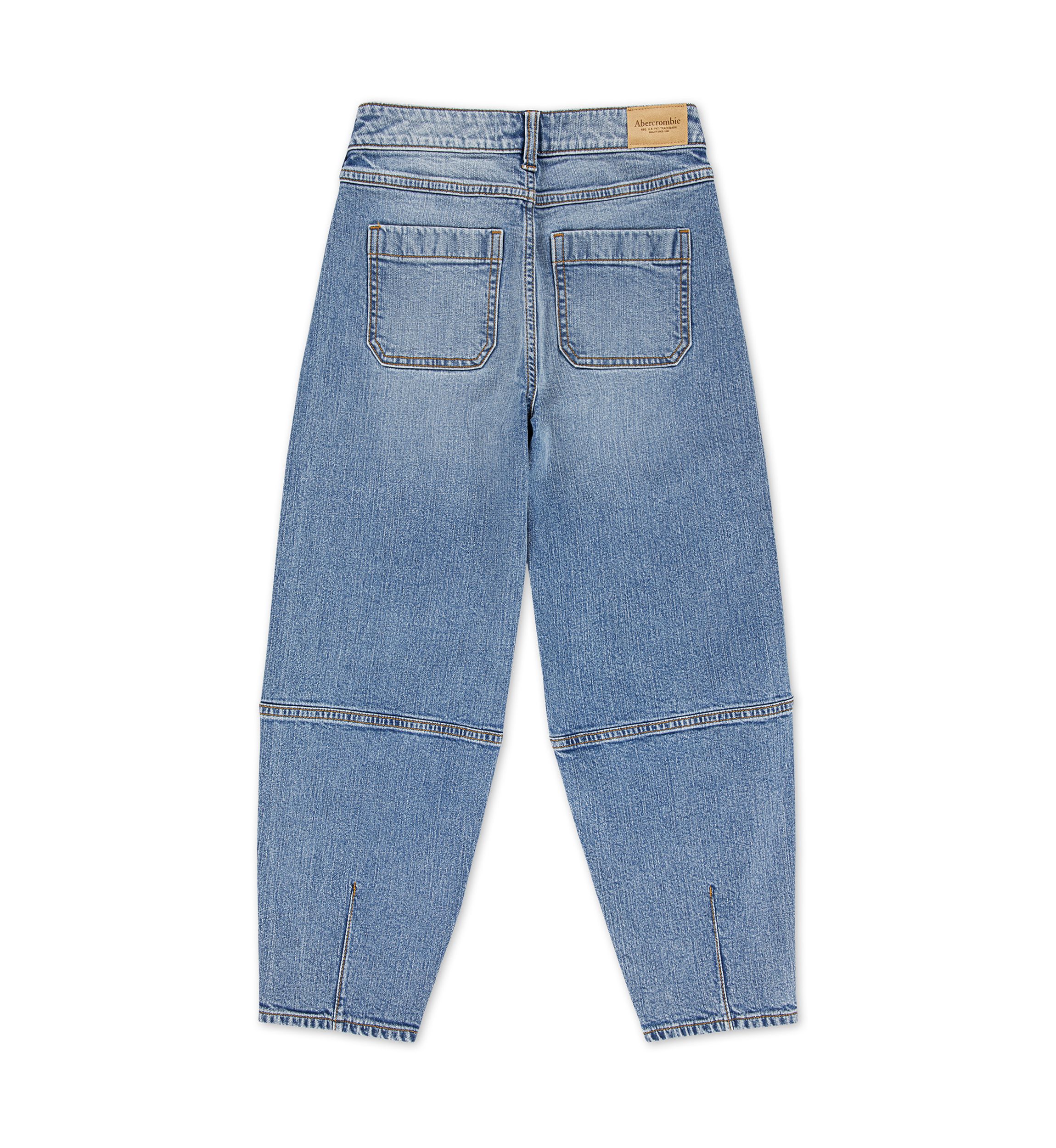 high rise balloon jeans