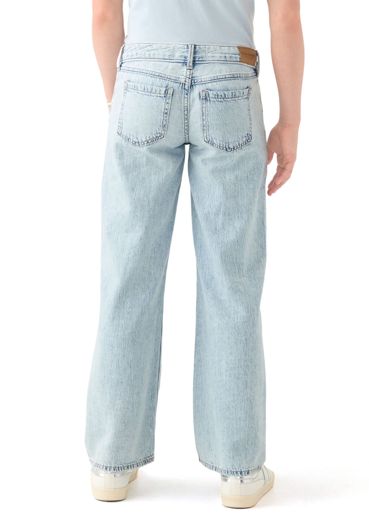 low rise seamed baggy jeans
