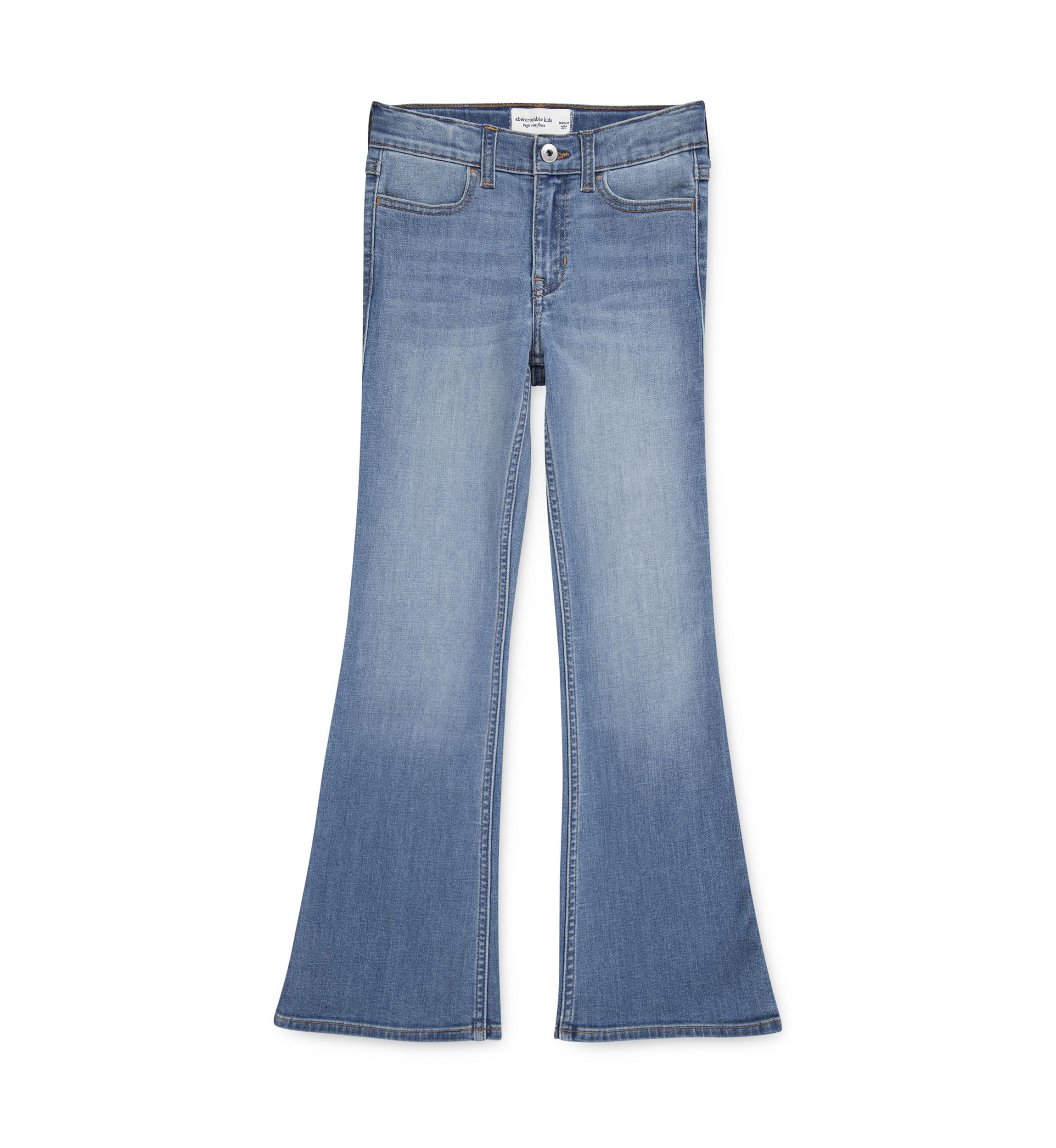 high rise flare jeans