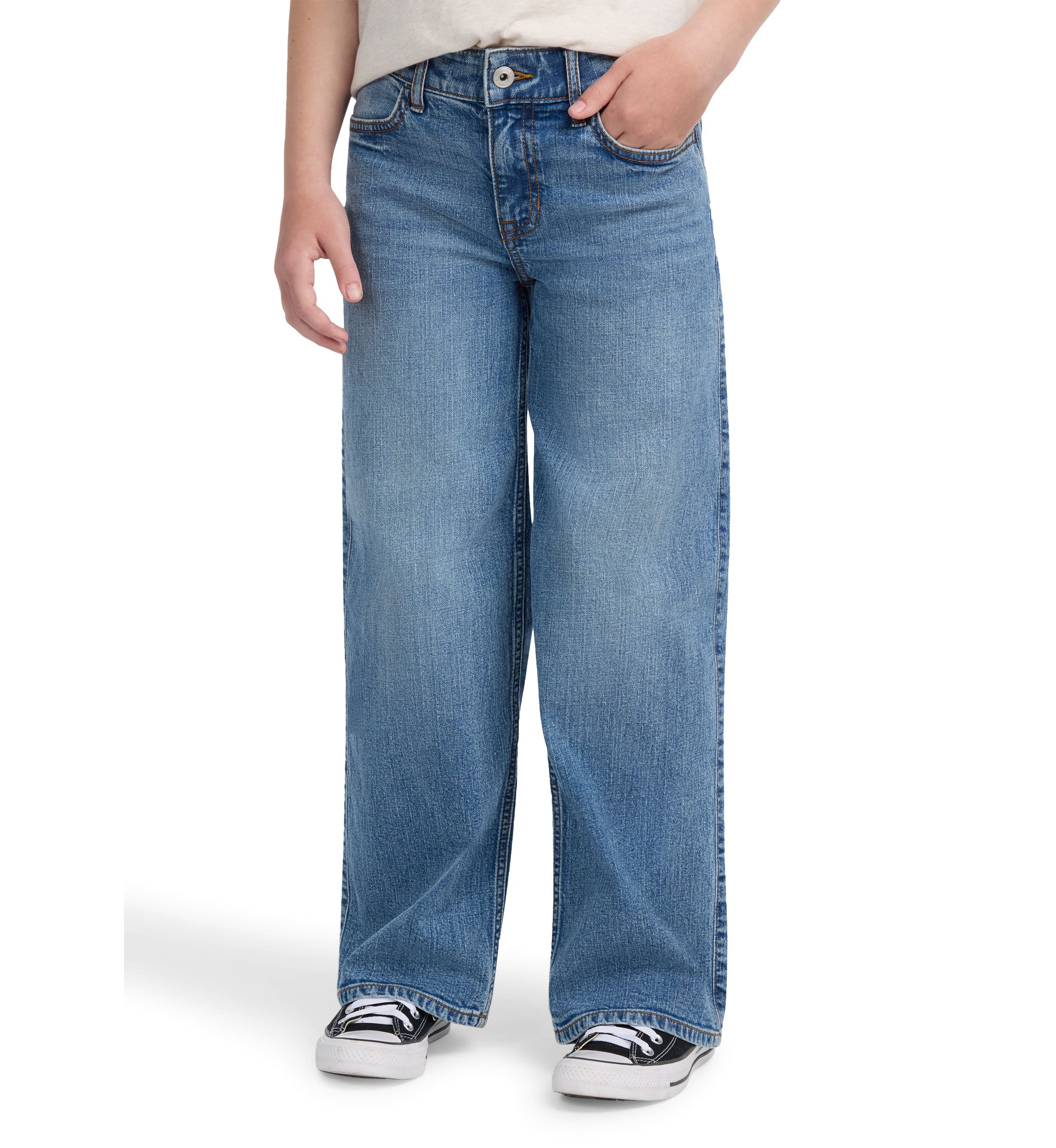 high rise wide leg jeans