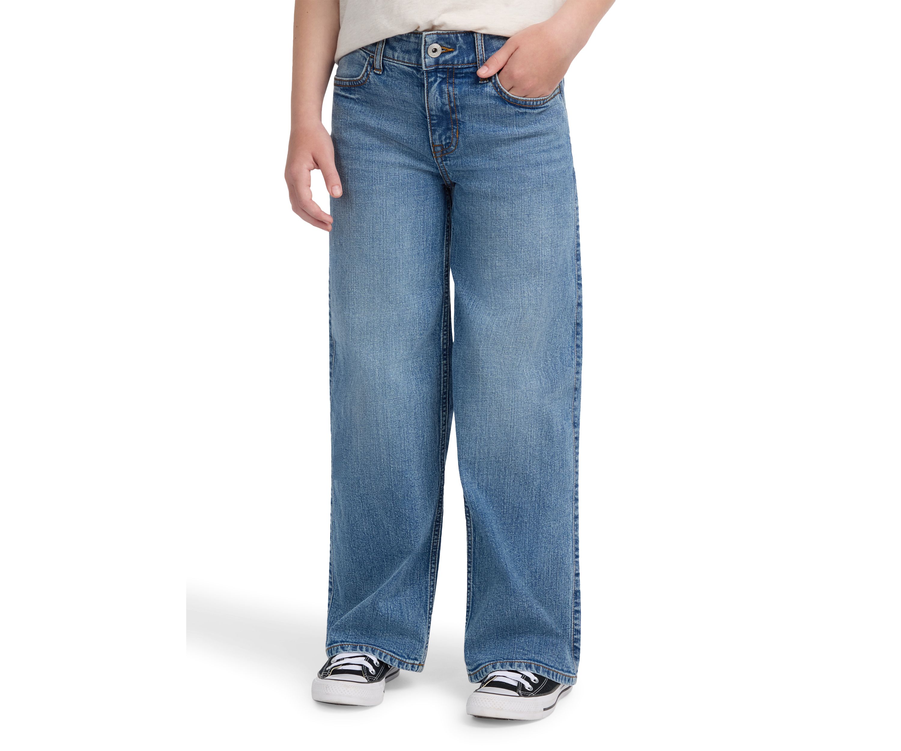 high rise wide leg jeans