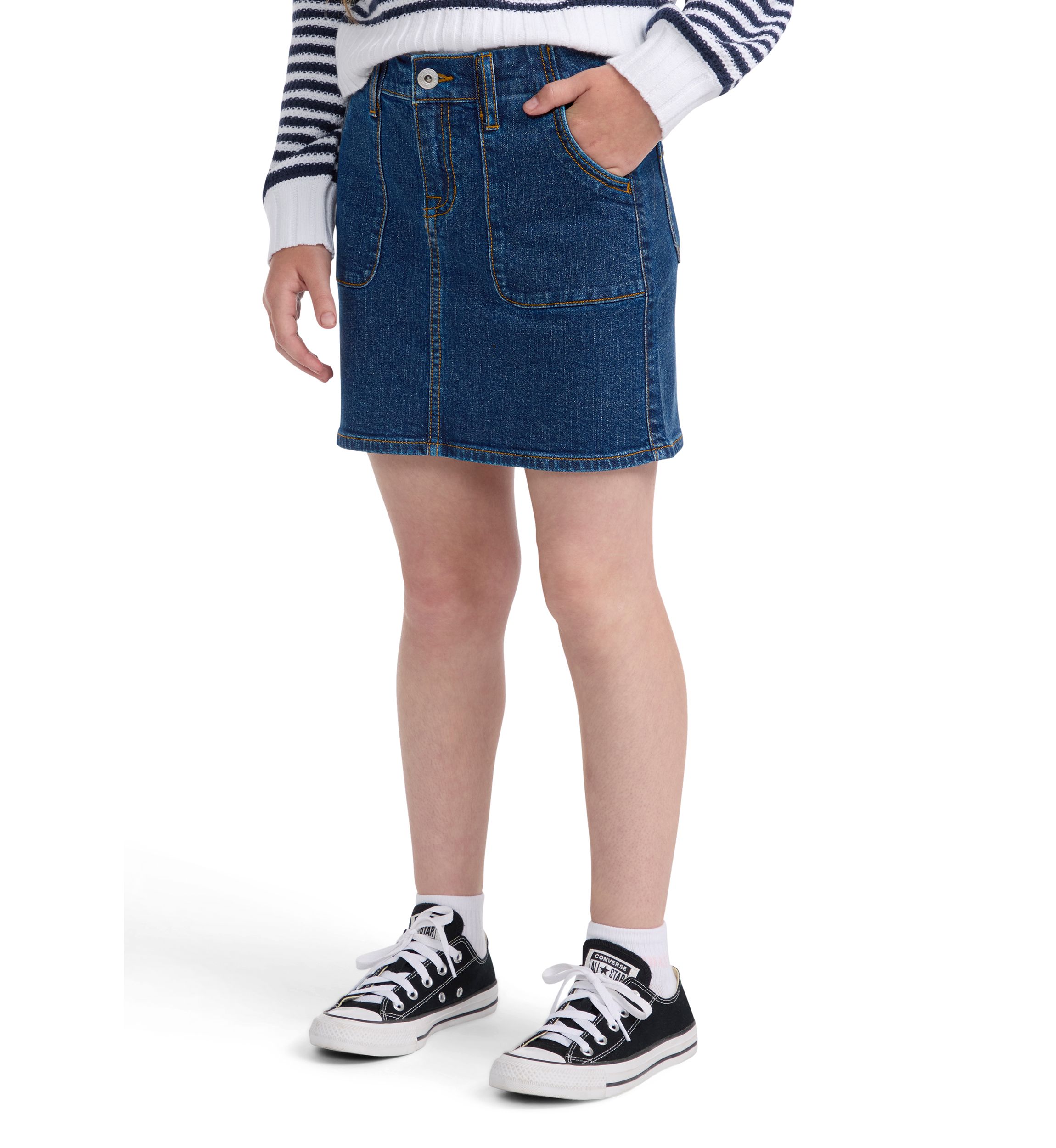 denim mini skirt 