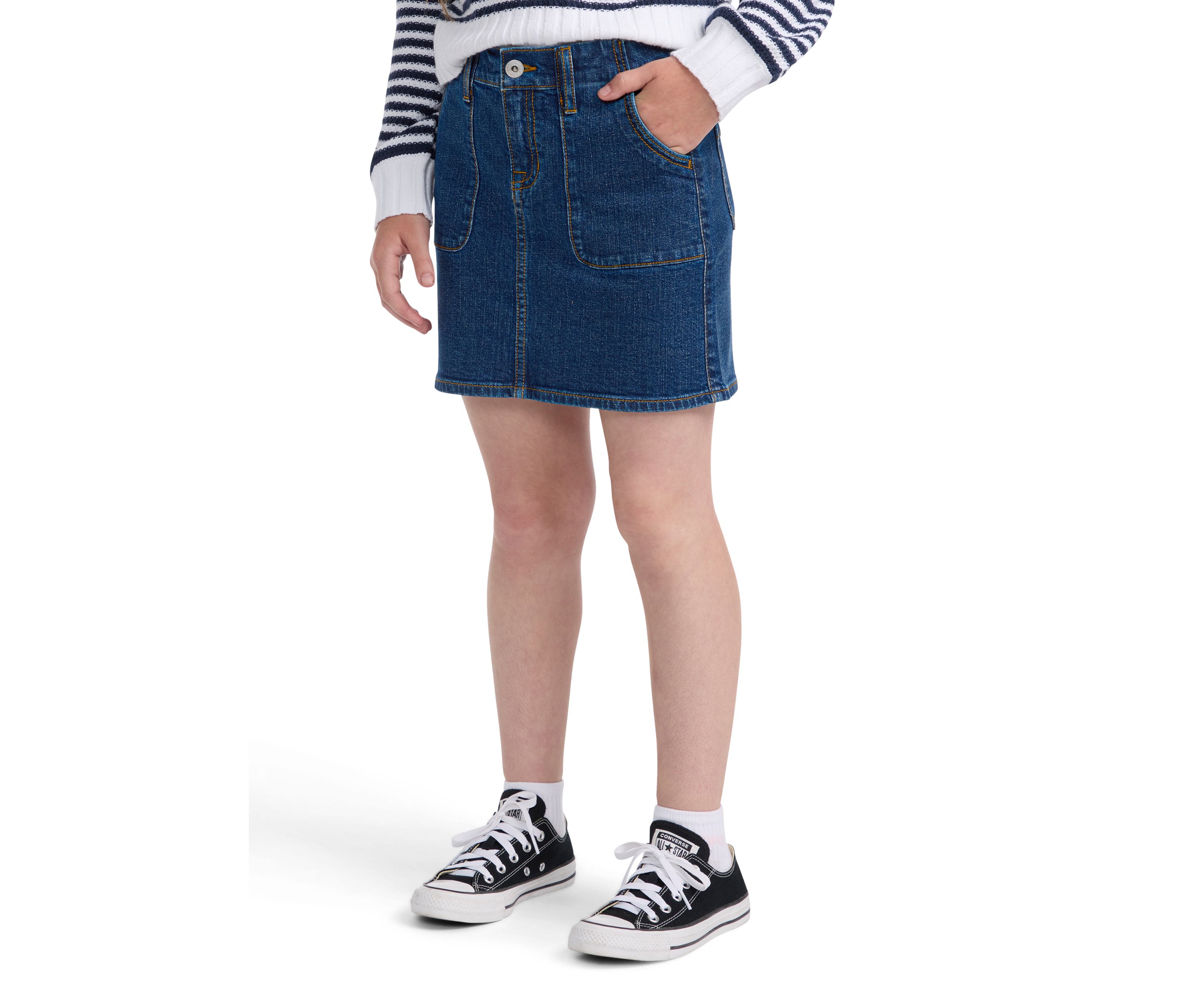 denim mini skirt 