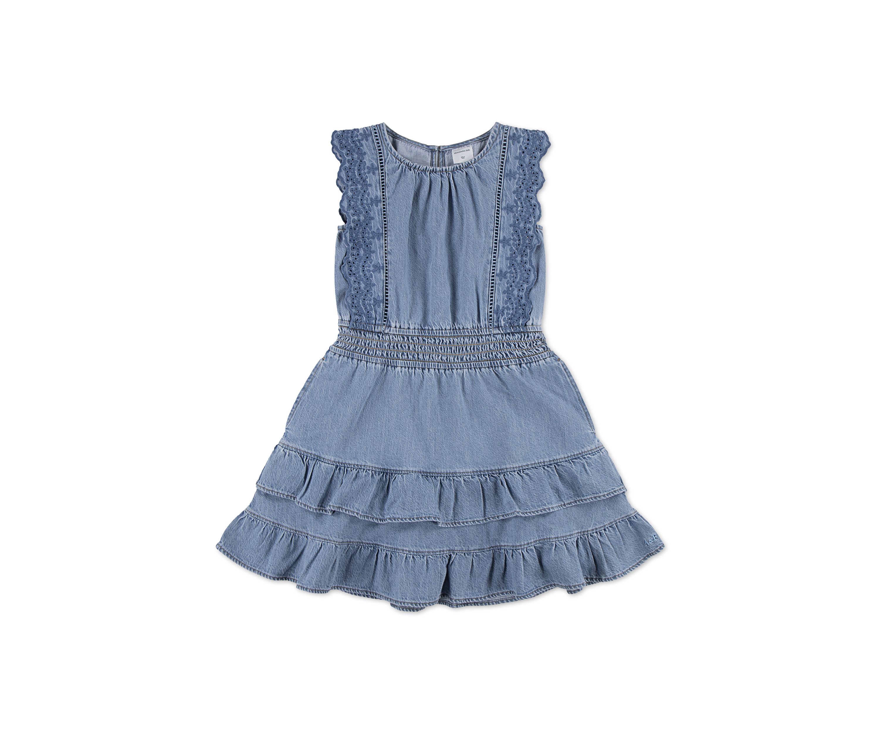  cotton smocked waist tiered dress