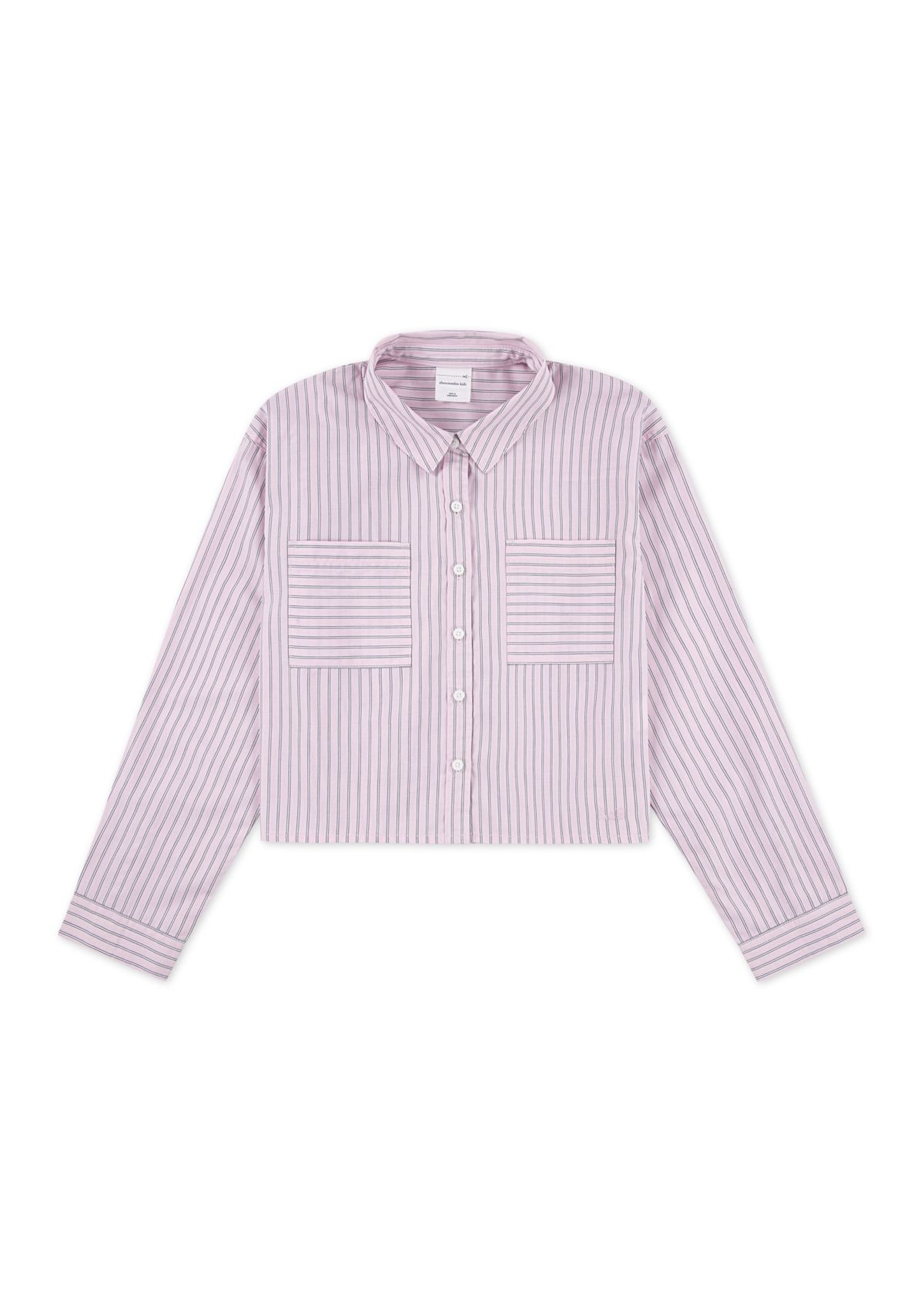stripe boxy button front shirt 