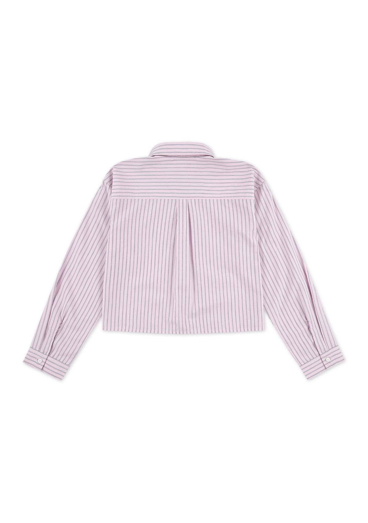 stripe boxy button front shirt 