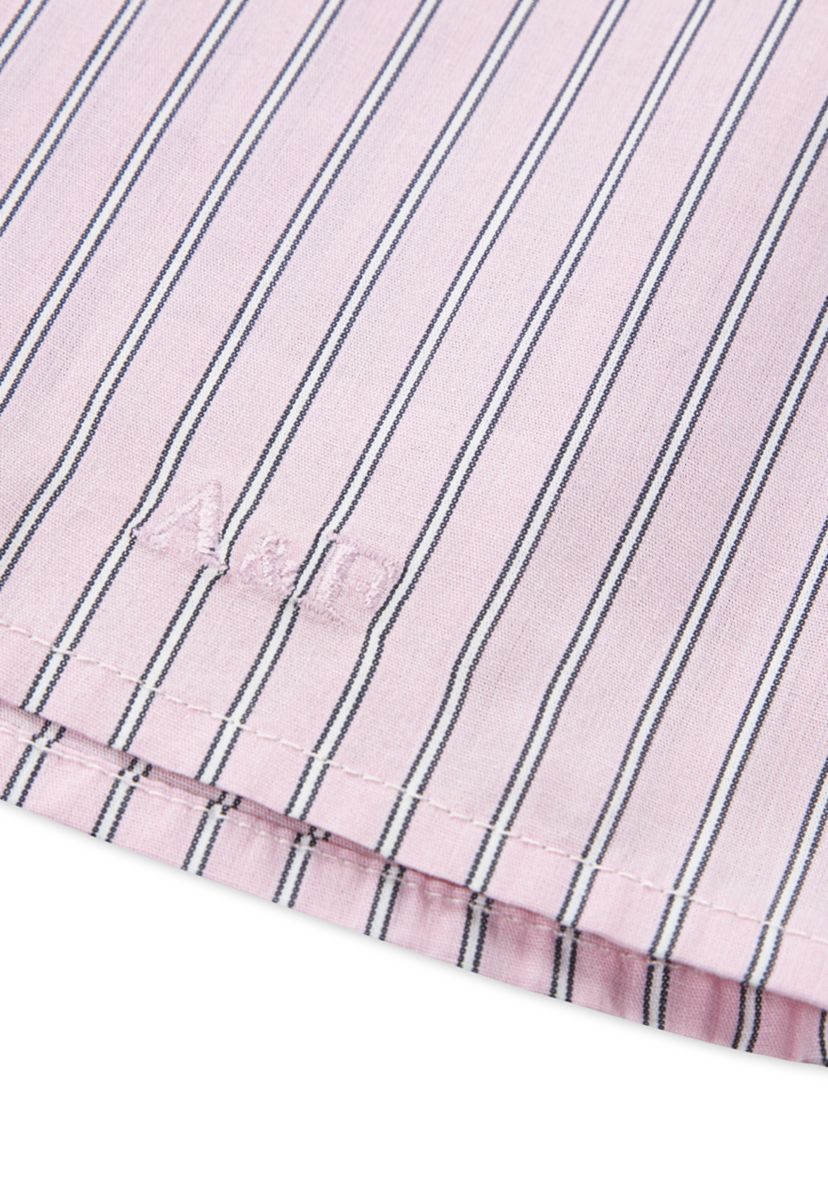 stripe boxy button front shirt 