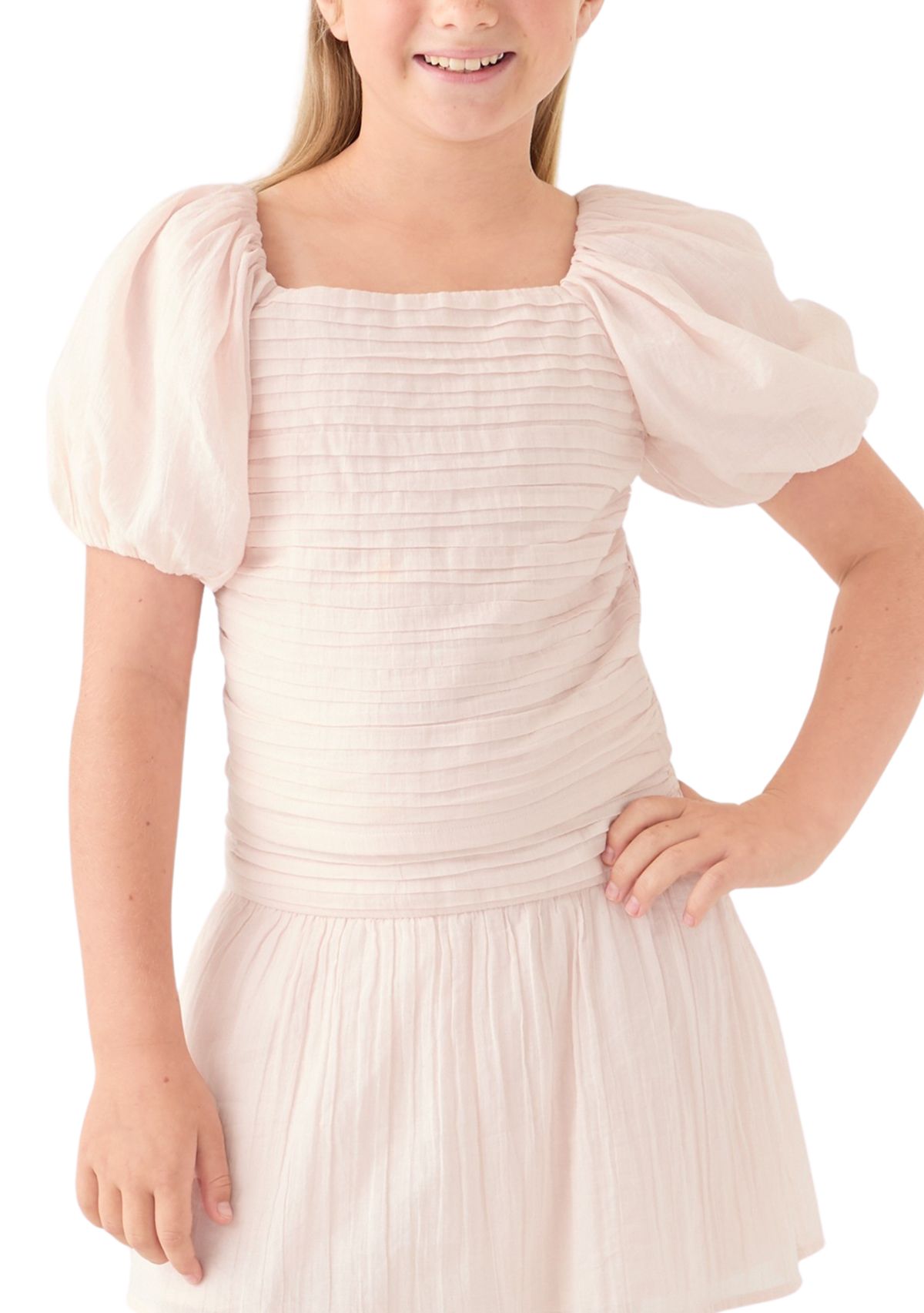 emerson puff sleeve poplin top