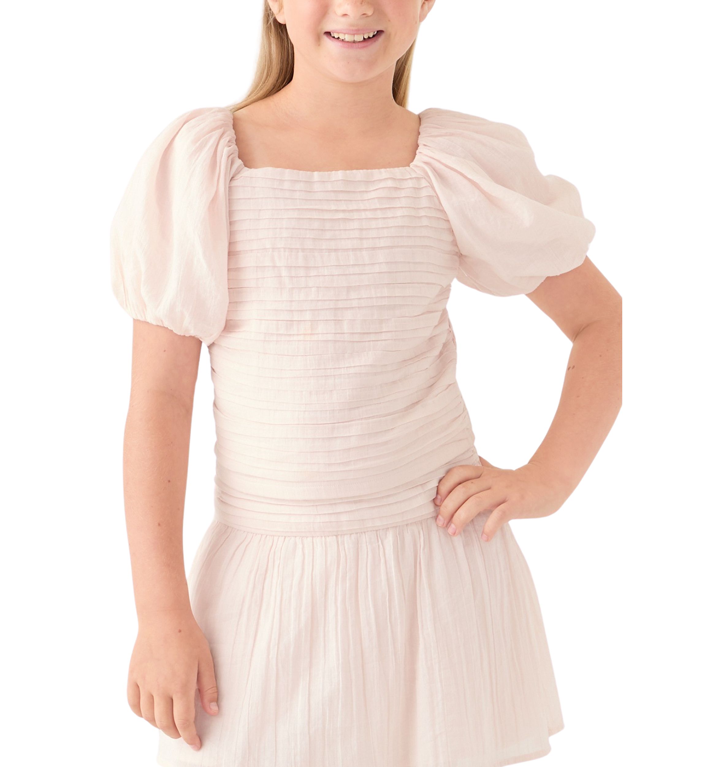 emerson puff sleeve poplin top