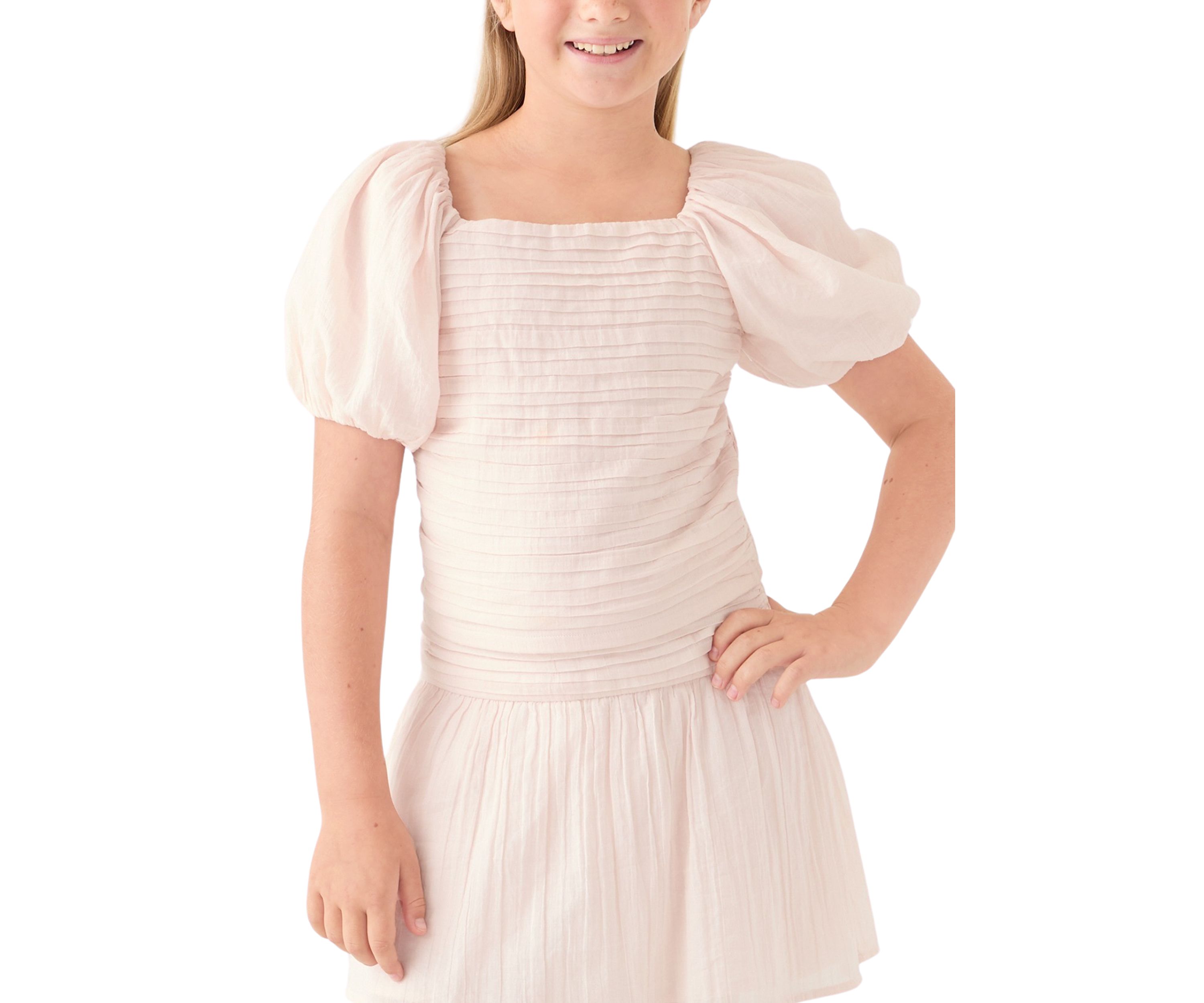 emerson puff sleeve poplin top