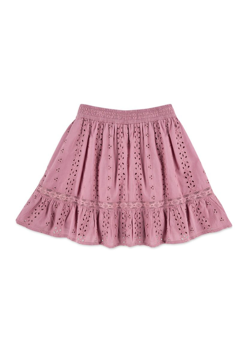 eyelet mini skort 