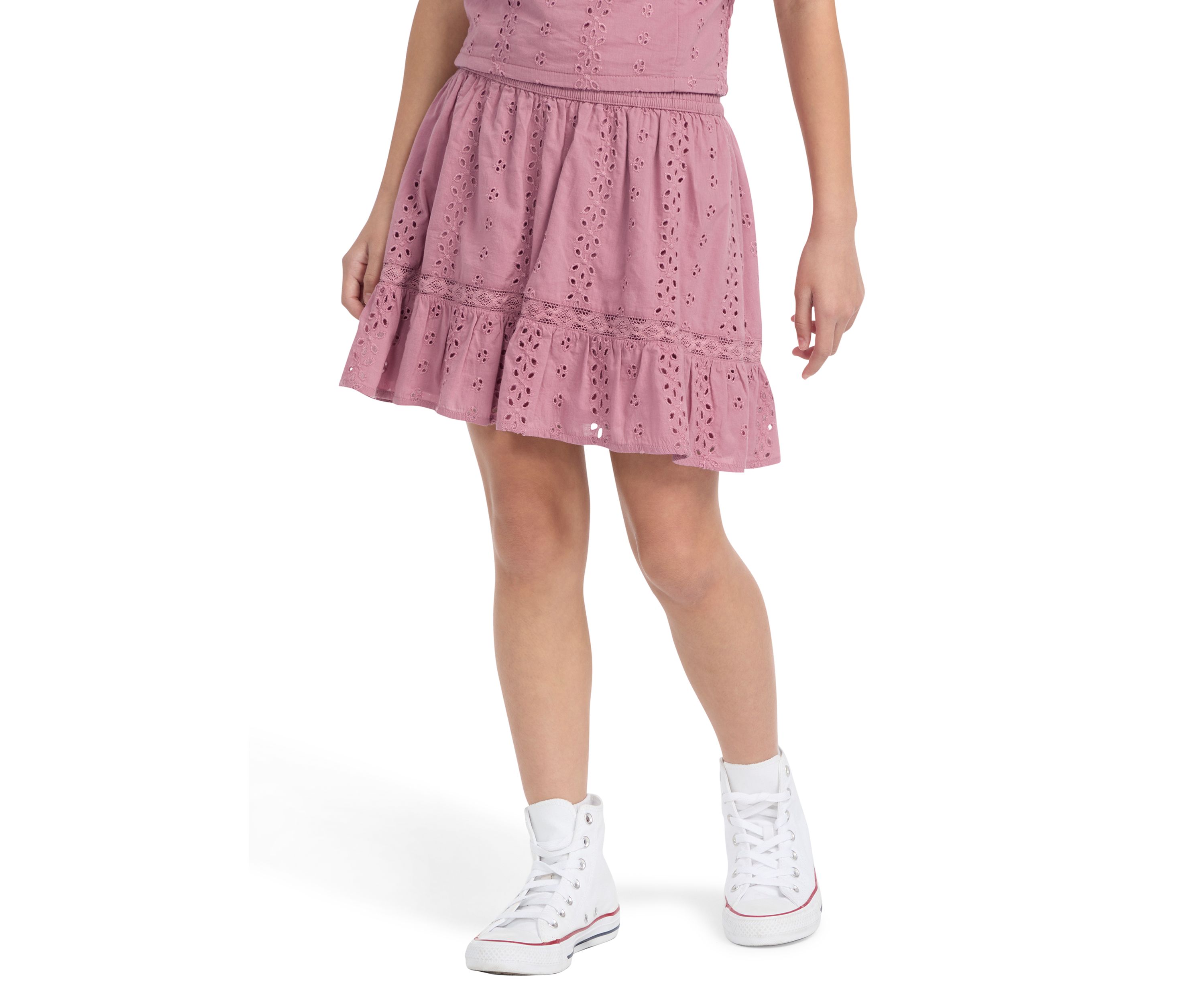 eyelet mini skort 