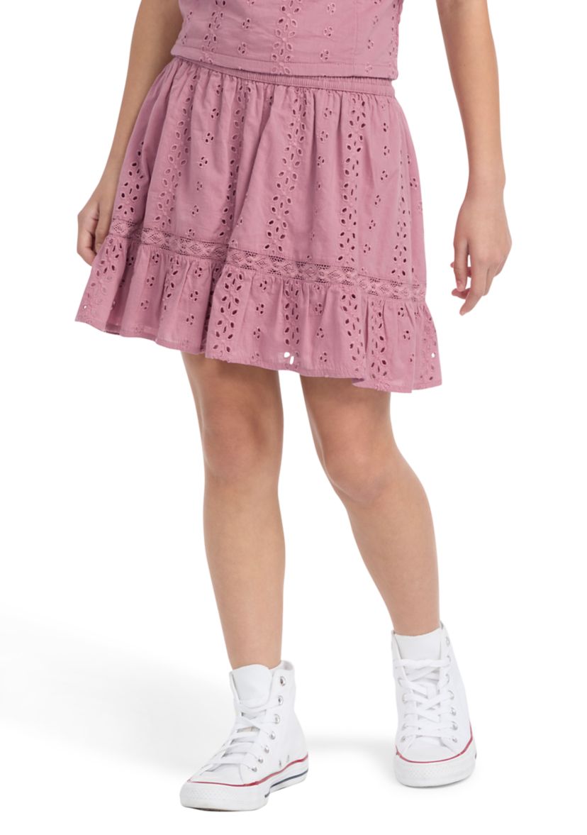 eyelet mini skort 