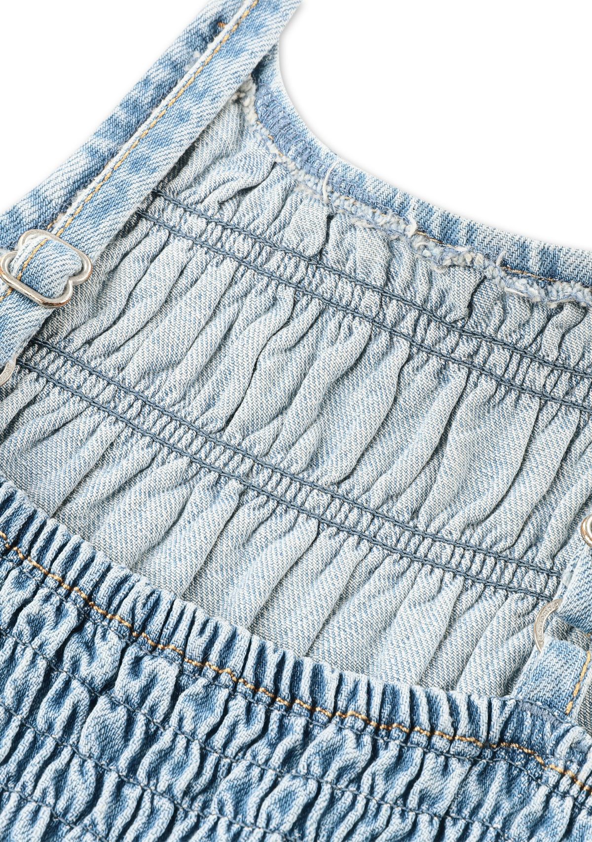 high neck denim jumpsuit 