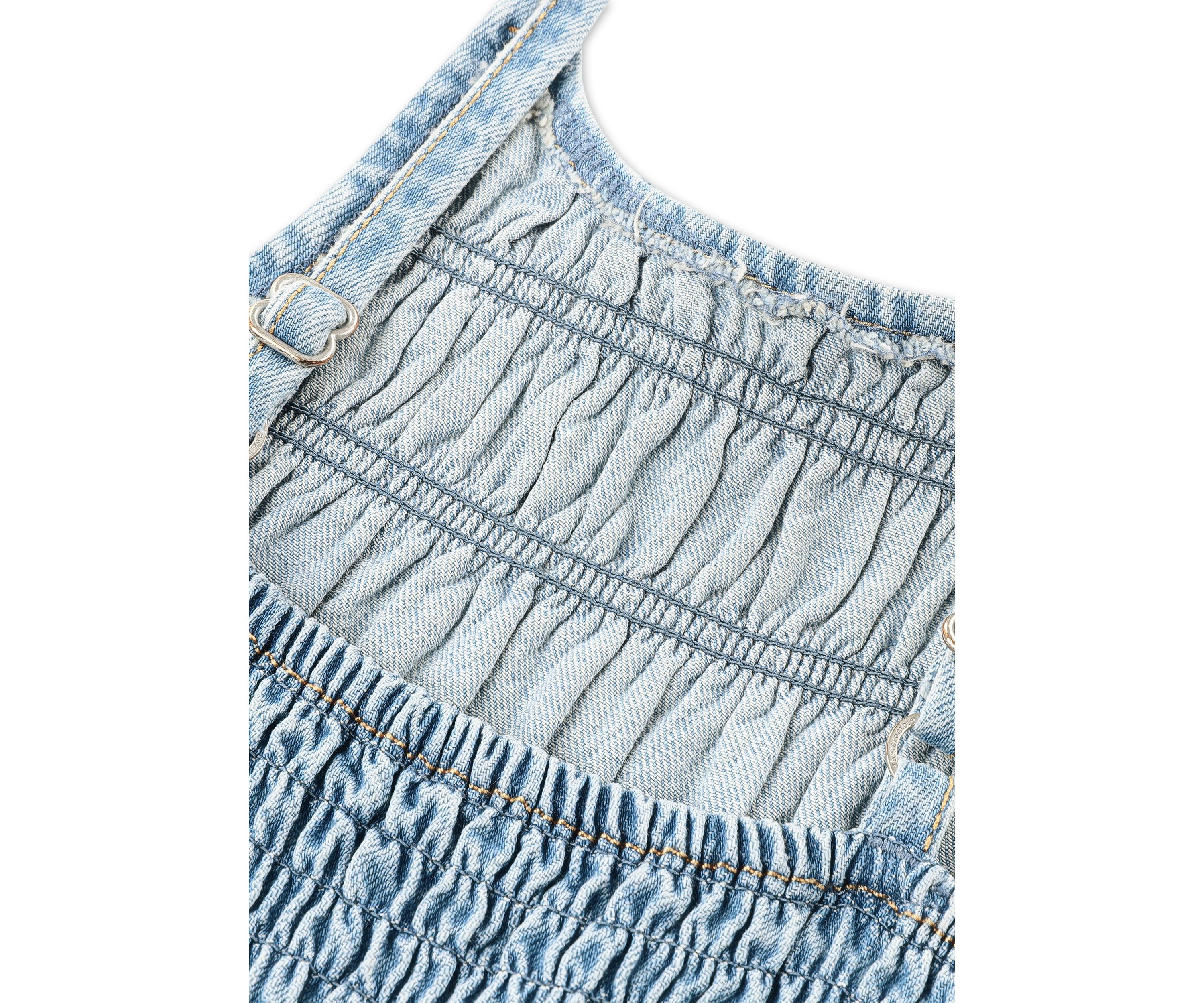 high neck denim jumpsuit 