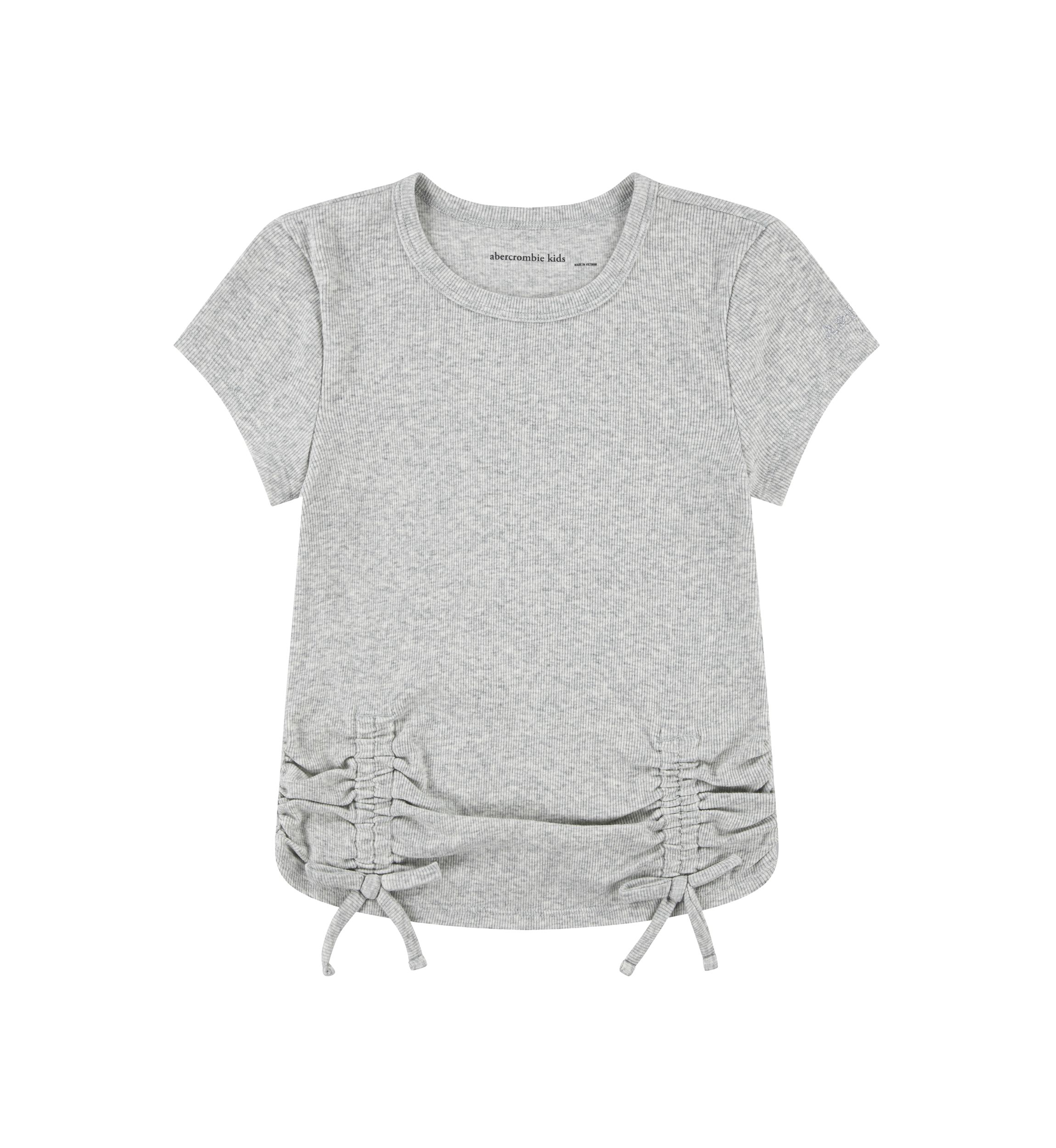ruched side bow baby tee