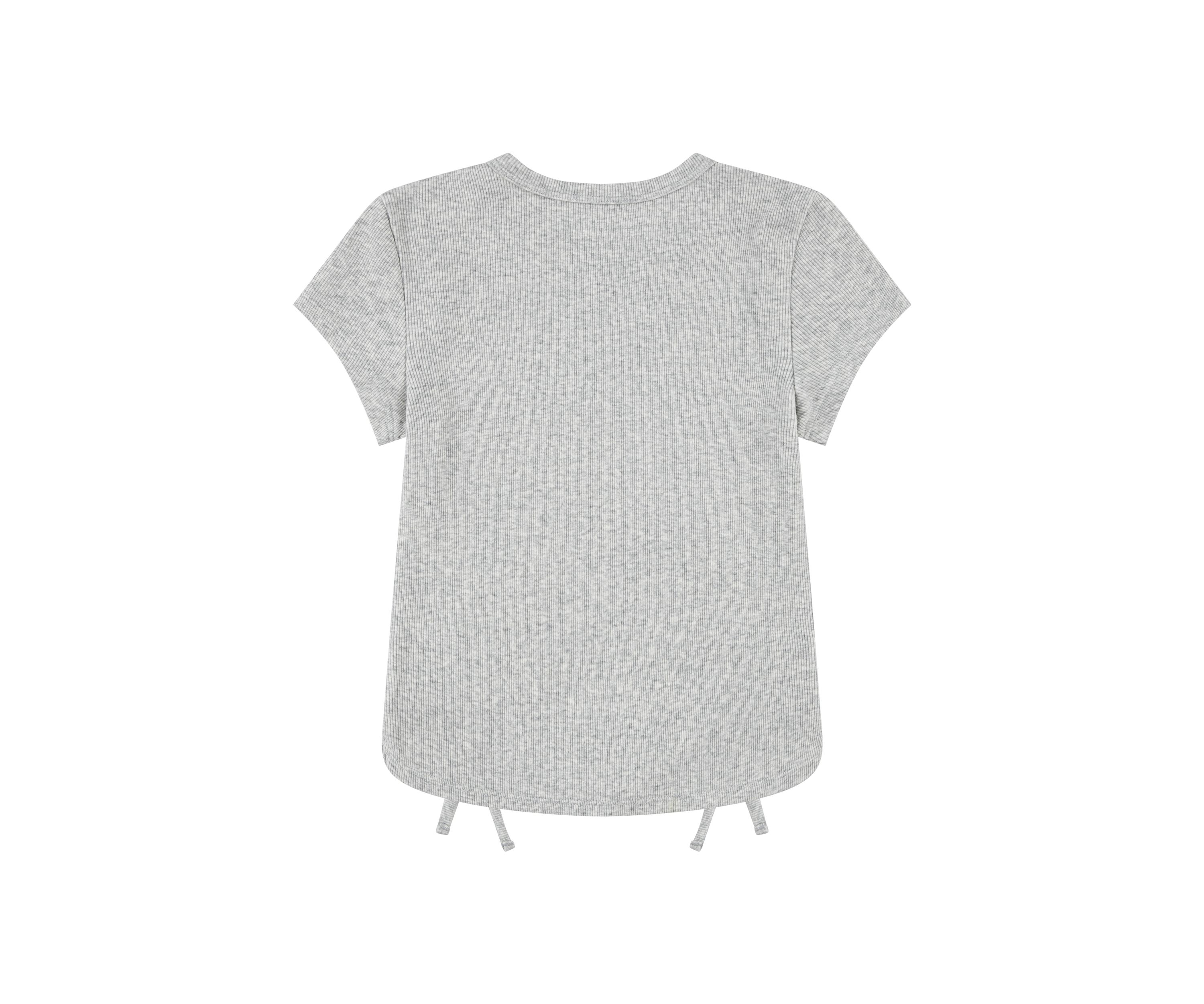 ruched side bow baby tee