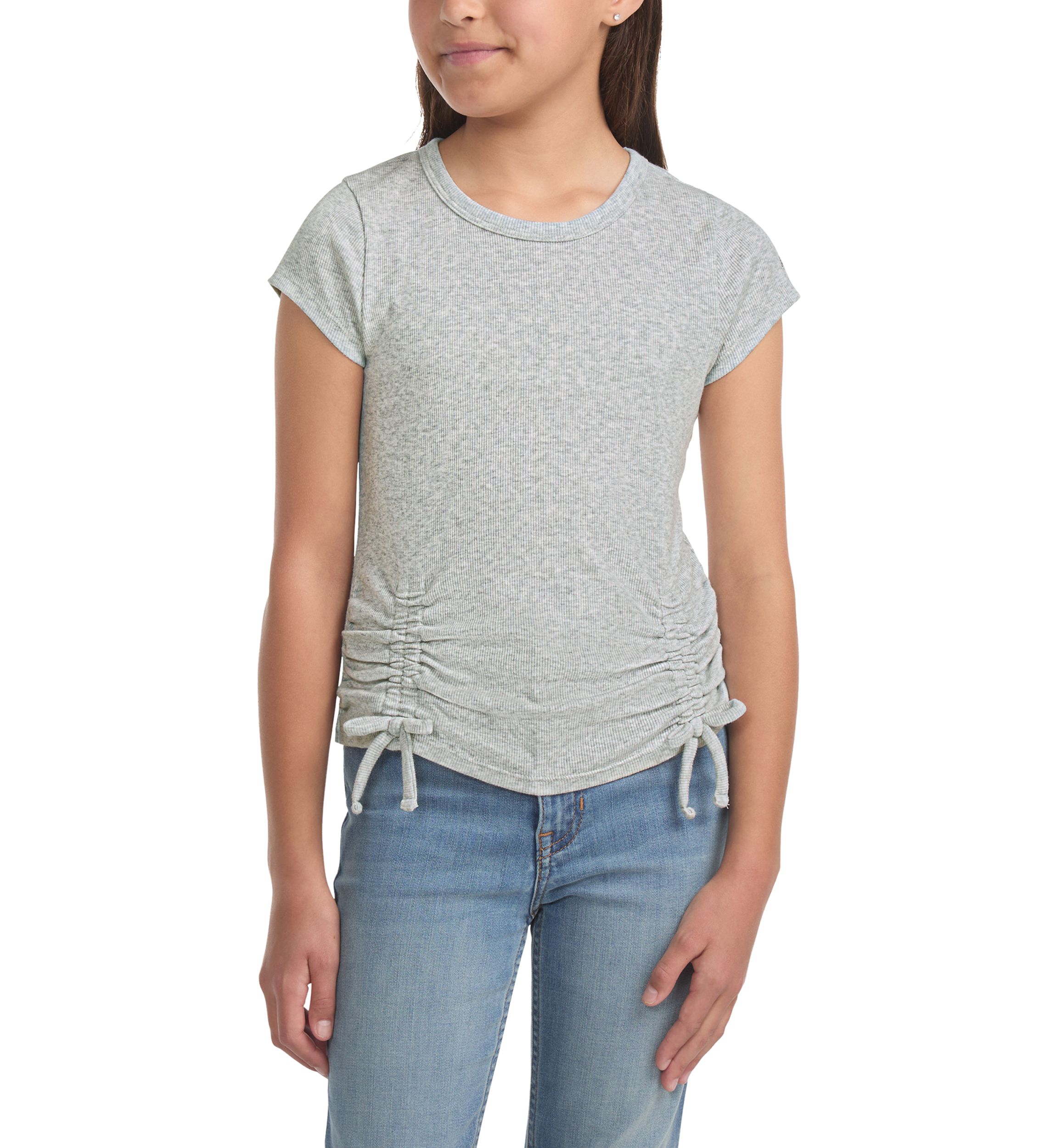 ruched side bow baby tee