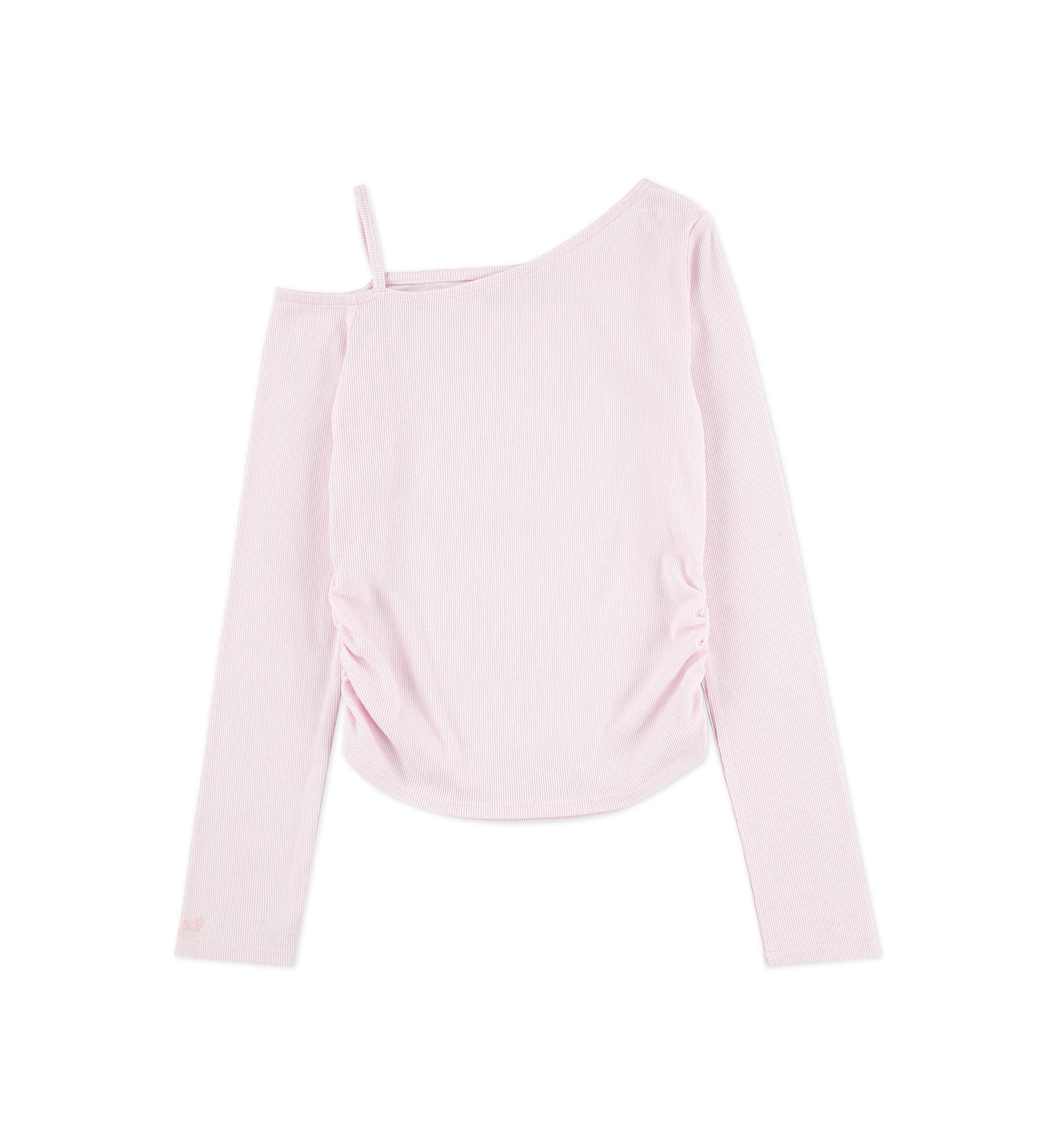 asymmetrical ruched long sleeve top 